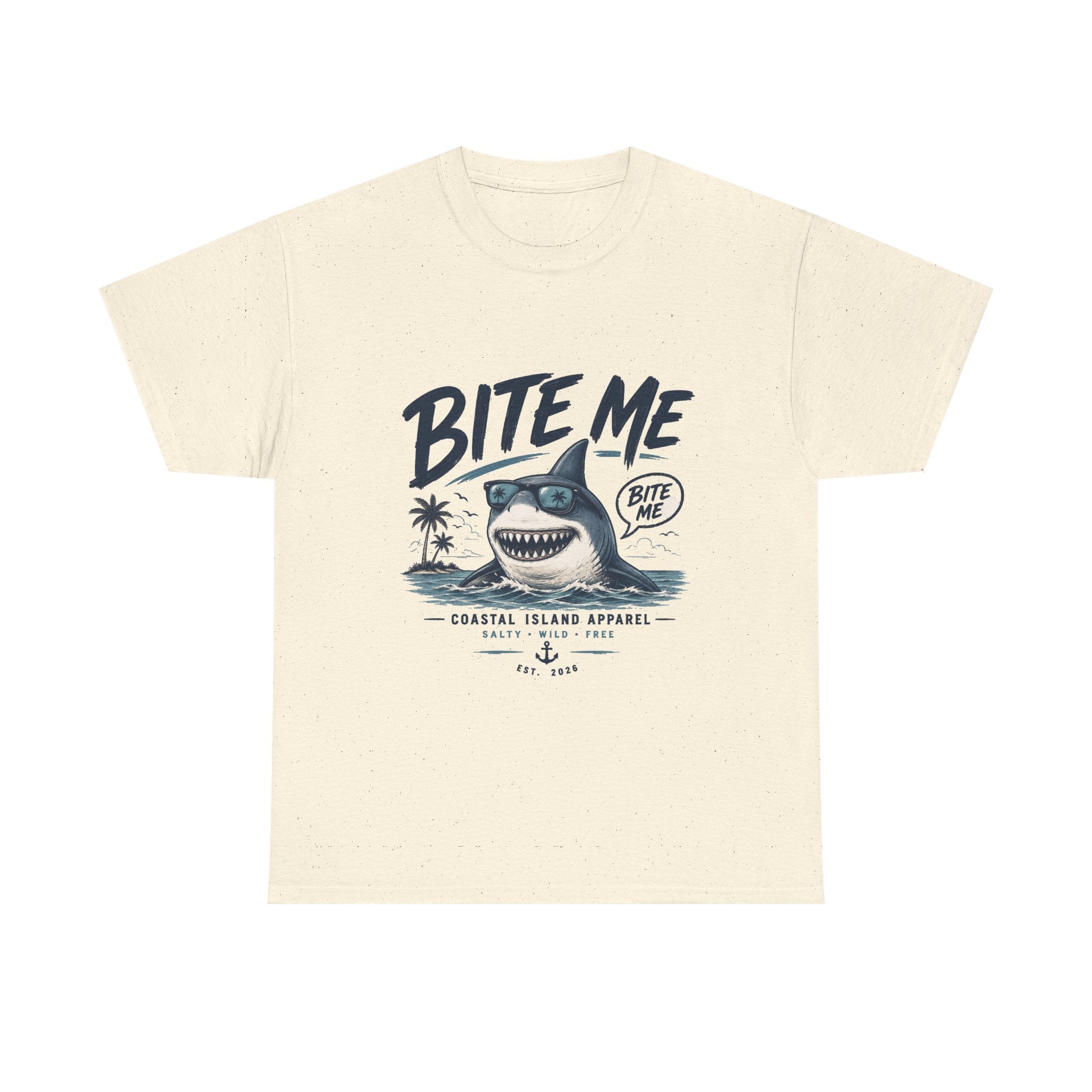 Bite Me Shark Tee — Coastal Island Graphic T-Shirt