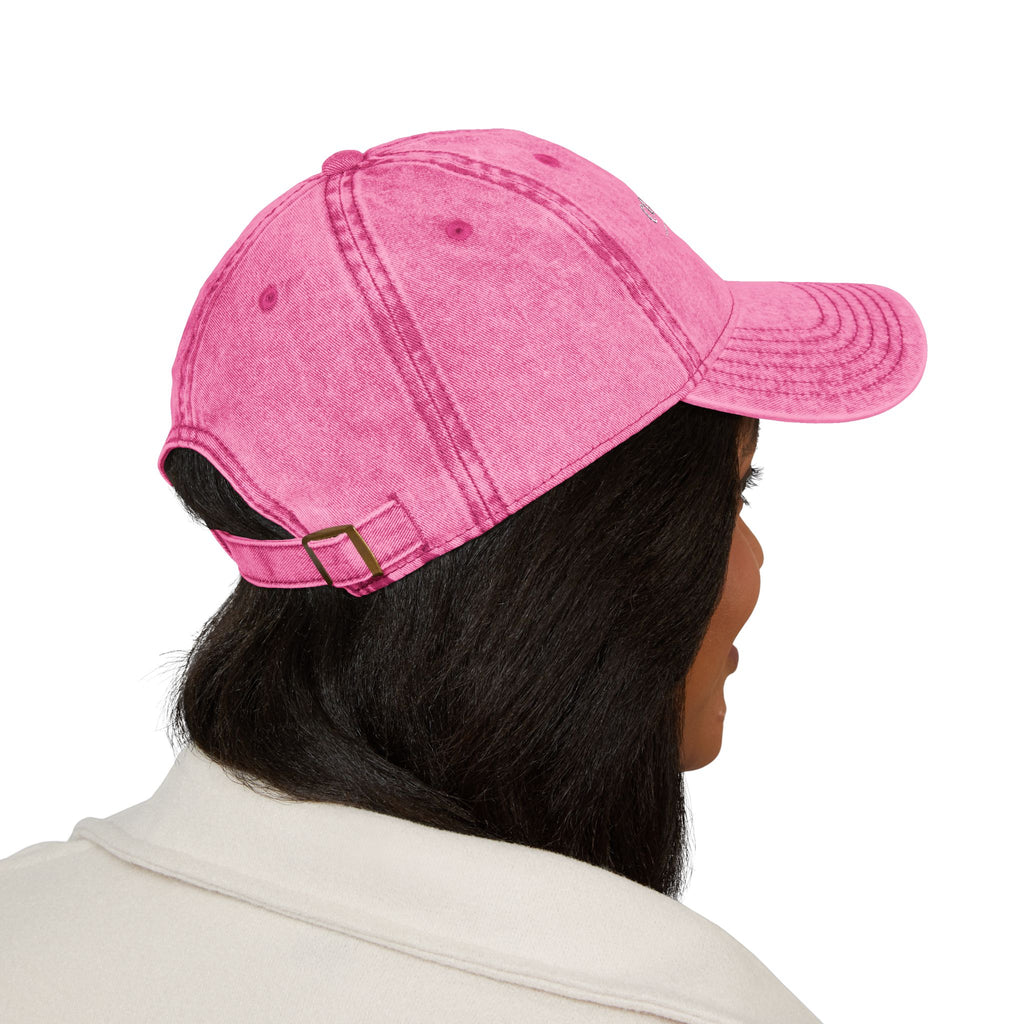 Vintage Embroidered Cap — "Coastal Island" Washed Dad Hat