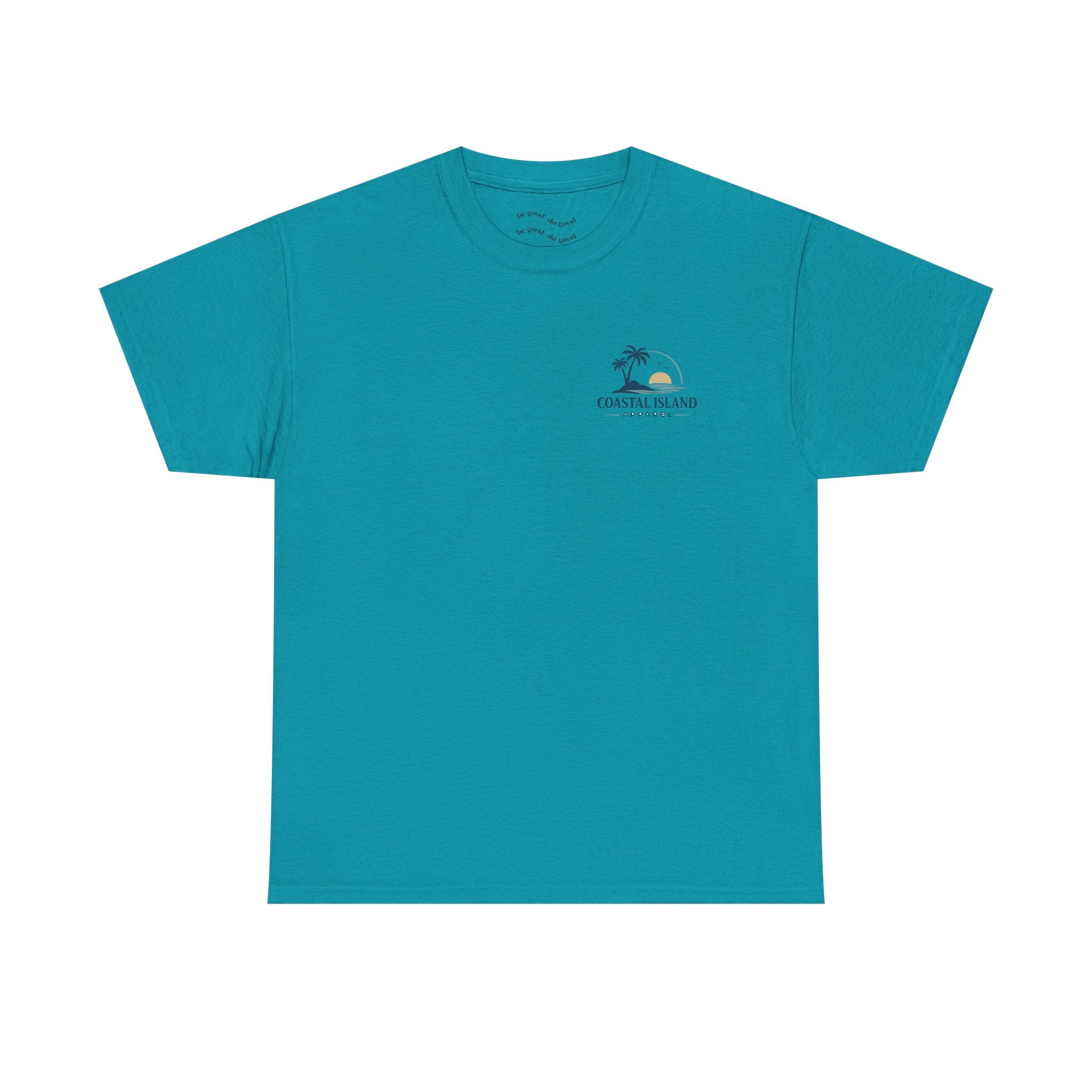 Coastal Island Sunset Beach T-Shirt | Palm Tree Ocean Graphic Tee