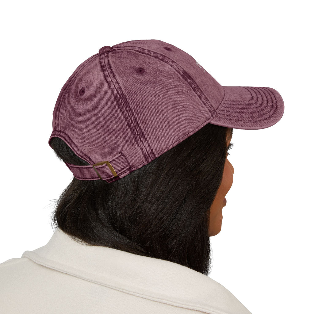 Vintage Embroidered Cap — "Coastal Island" Washed Dad Hat