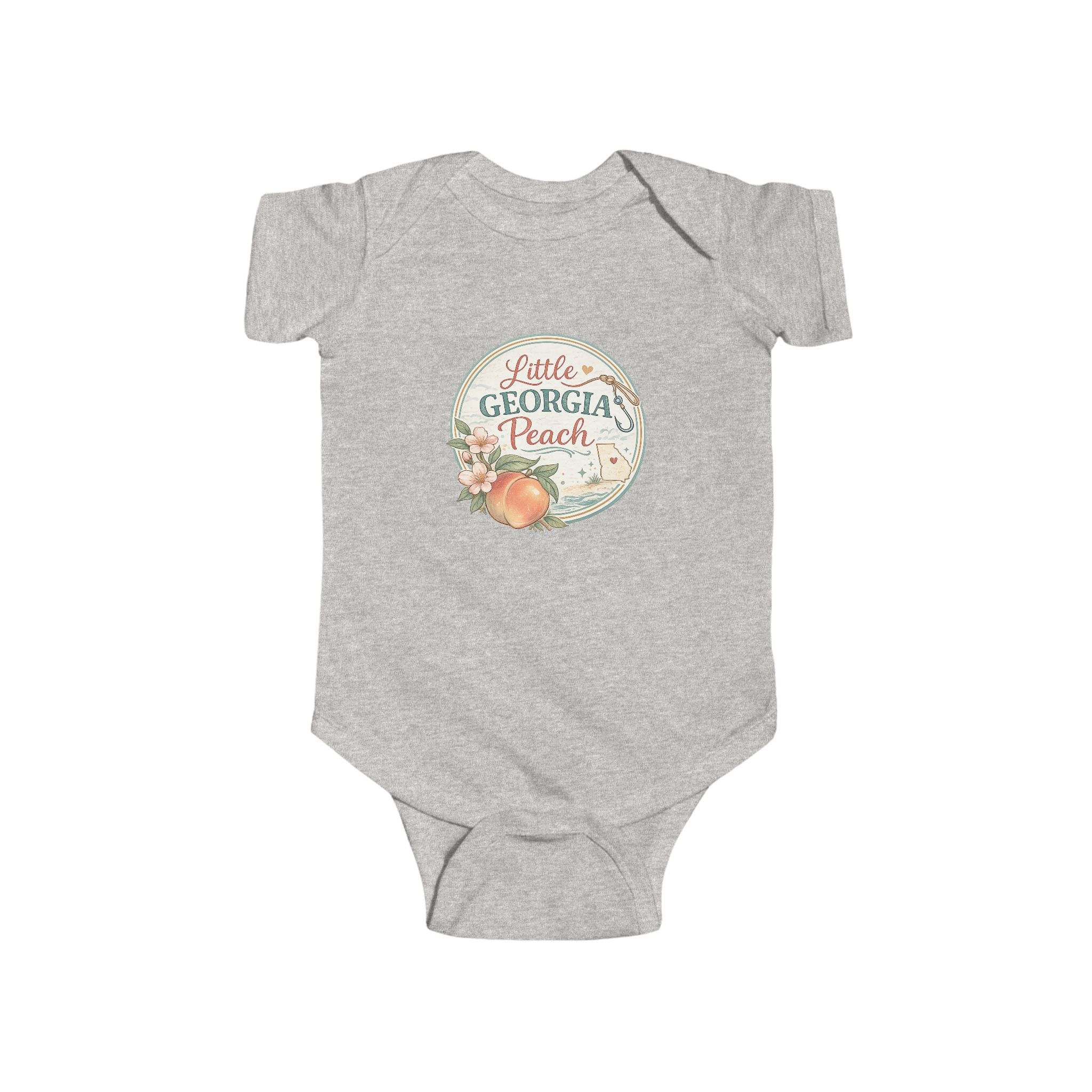 Infant Bodysuit - "Little Georgia Peach" Peach-Themed Baby Onesie