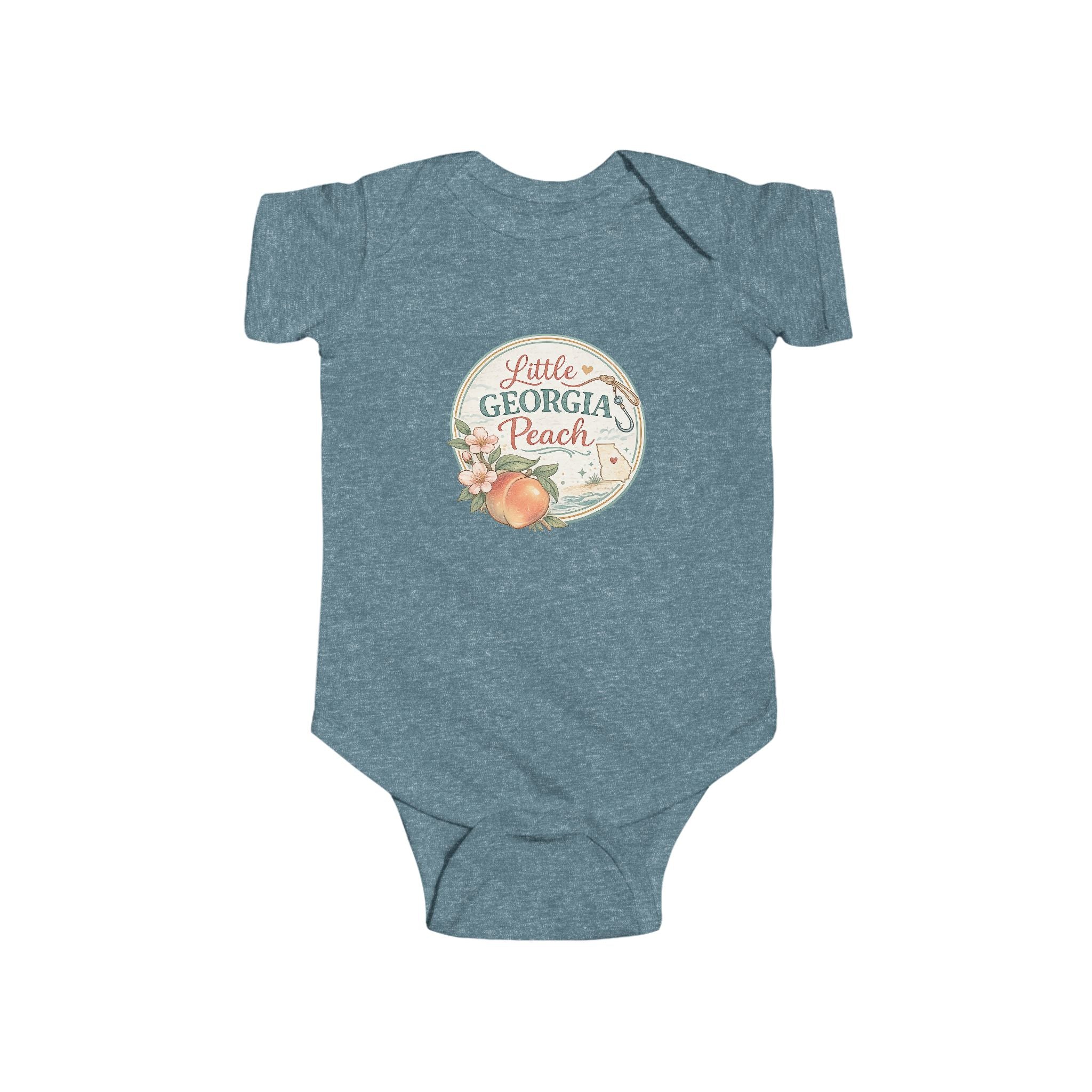 Infant Bodysuit - "Little Georgia Peach" Peach-Themed Baby Onesie