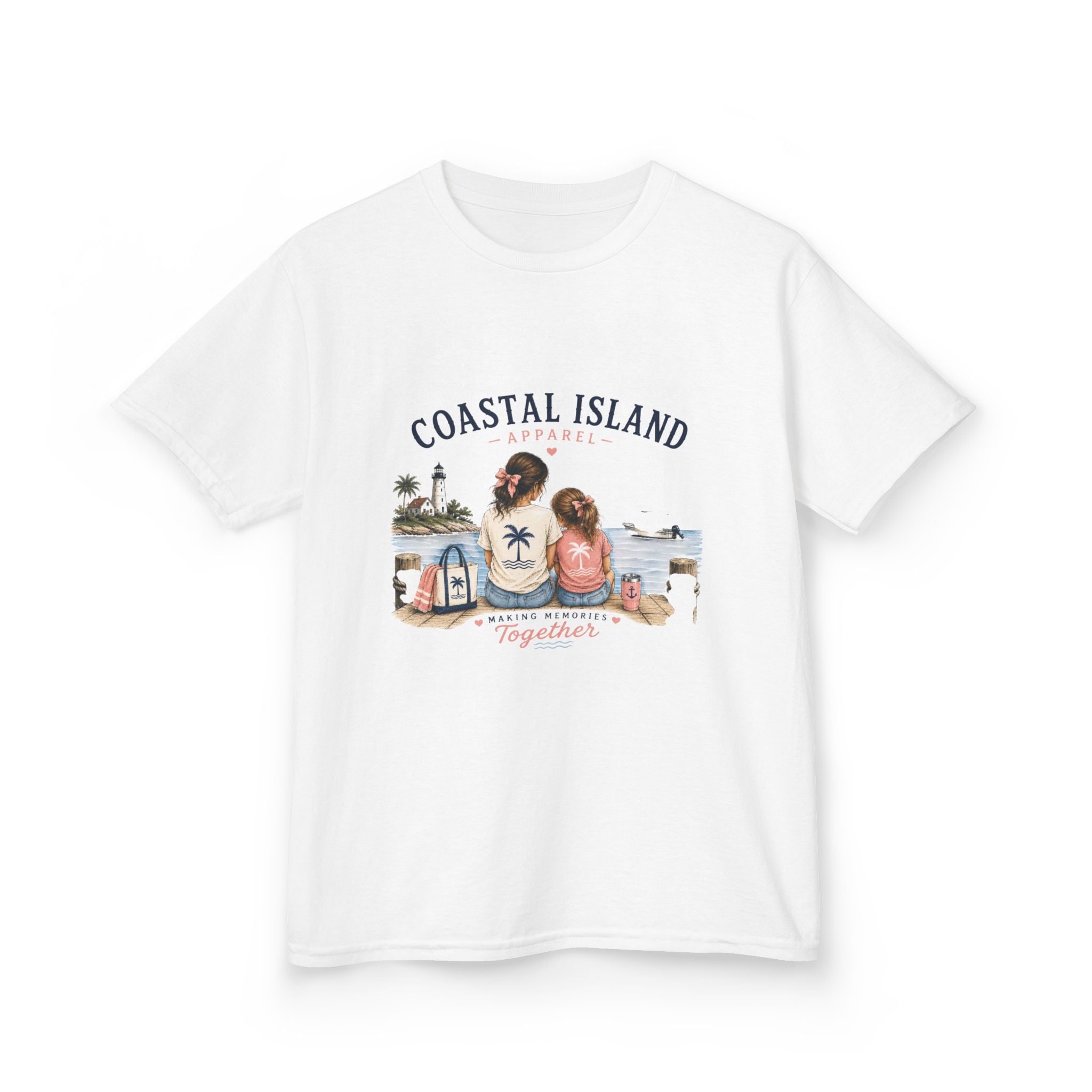 Coastal Island Kids Tee – Mom and Daughter Beach Graphic Shirt