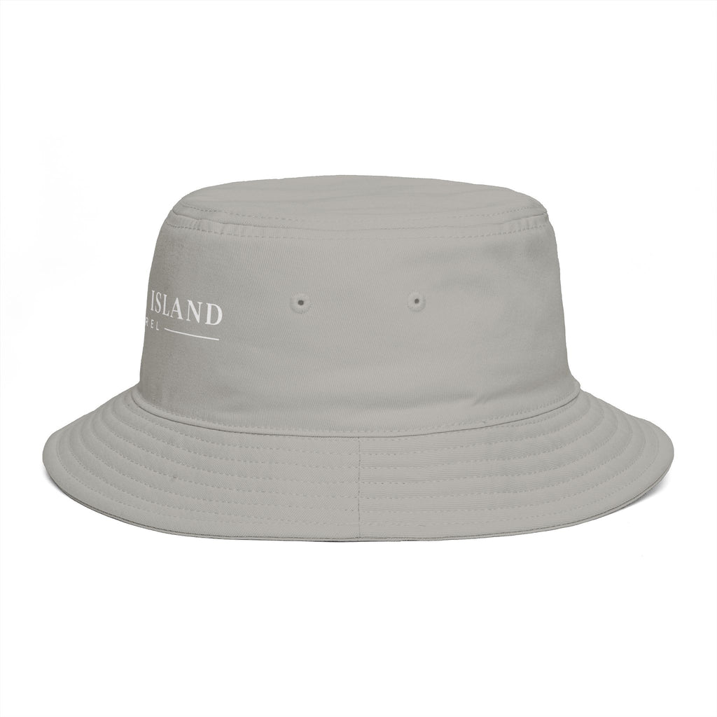 Coastal Island Apparel Bucket Hat - Brown Embroidered Beach Sun Hat