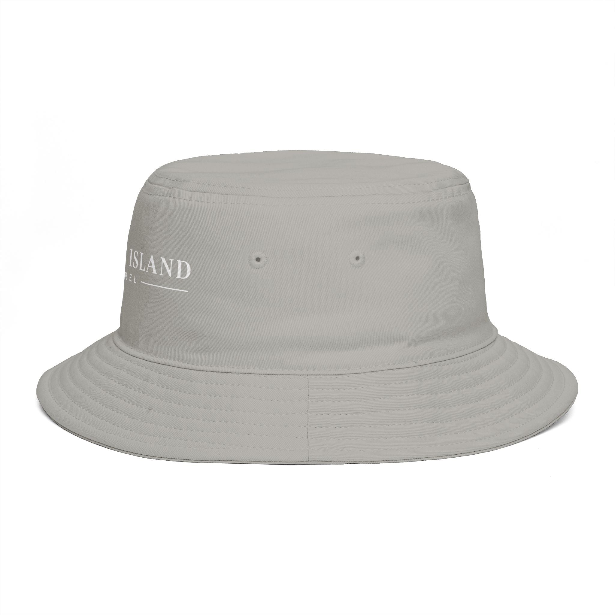 Coastal Island Apparel Bucket Hat - Brown Embroidered Beach Sun Hat