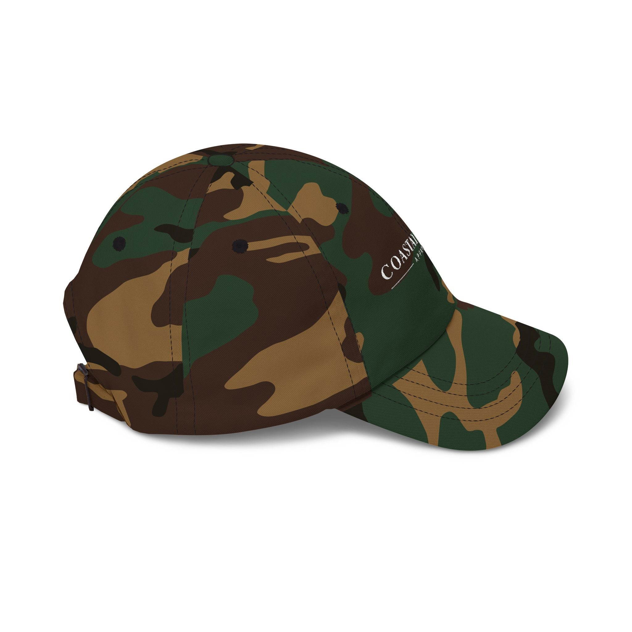 Coastal Island Apparel embroidered logo Dad Cap | white baseball hat