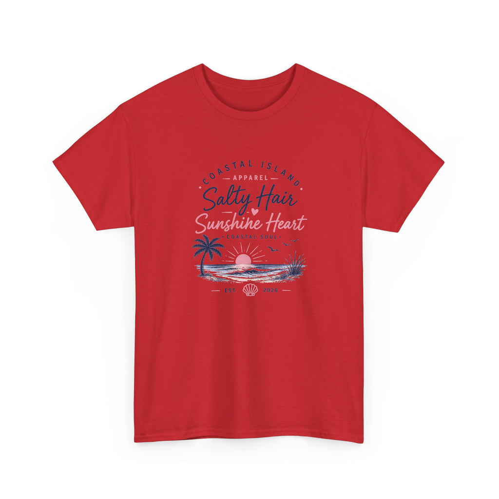 Coastal 'Salty Hair, Sunshine Heart' Women's Beach T‑Shirt