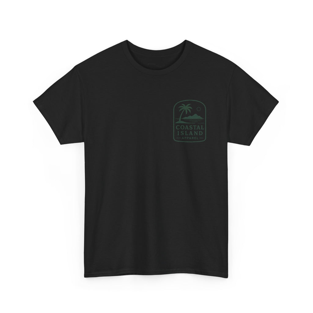 Coastal Island Retriever Logo Tee | Dog Sunset Beach Shirt