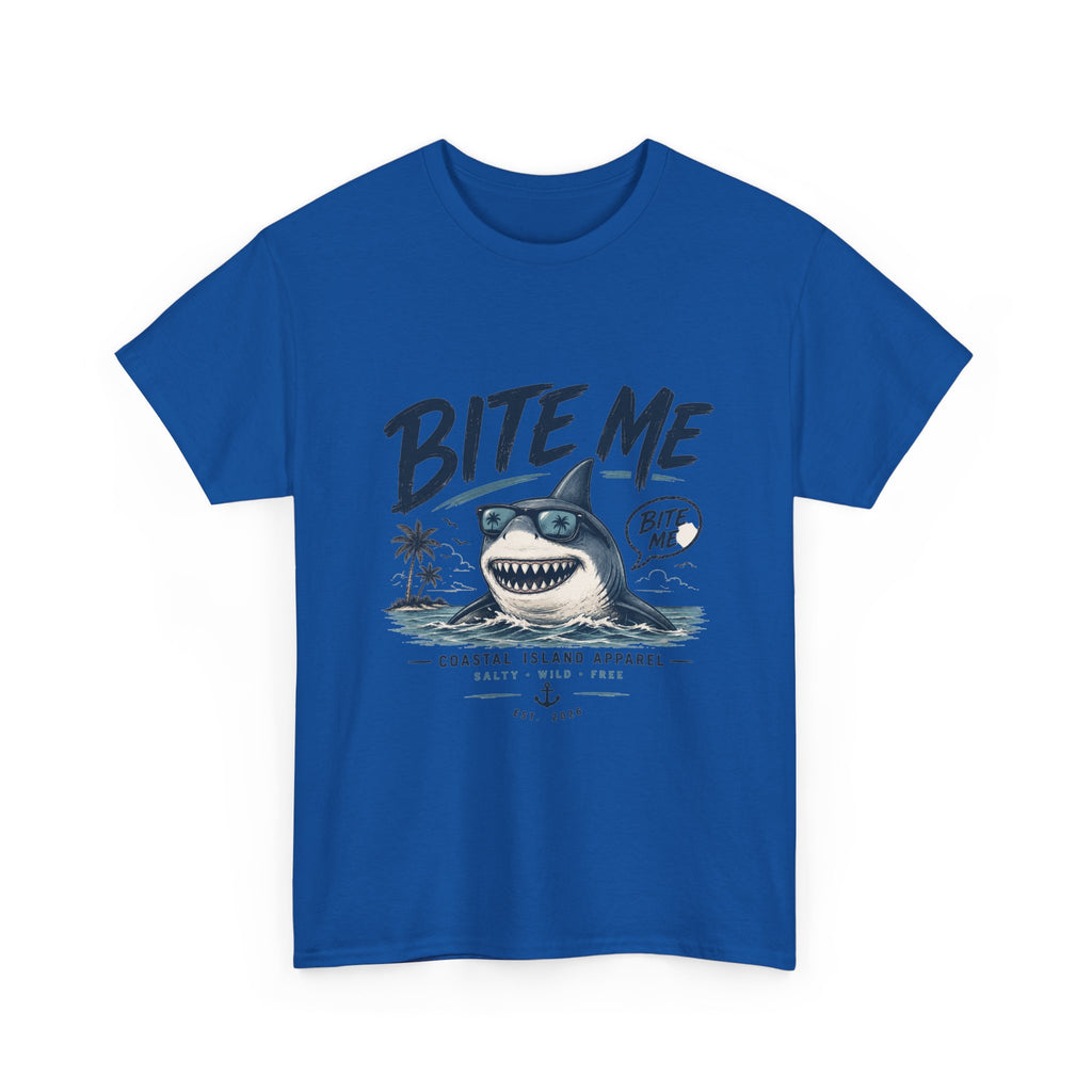 Bite Me Shark Tee — Coastal Island Graphic T-Shirt