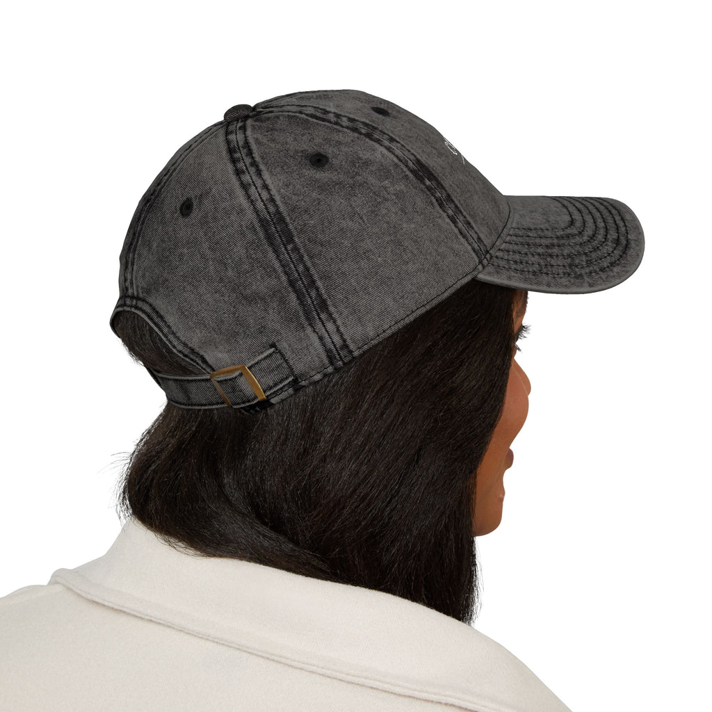 Vintage Embroidered Cap — "Coastal Island" Washed Dad Hat