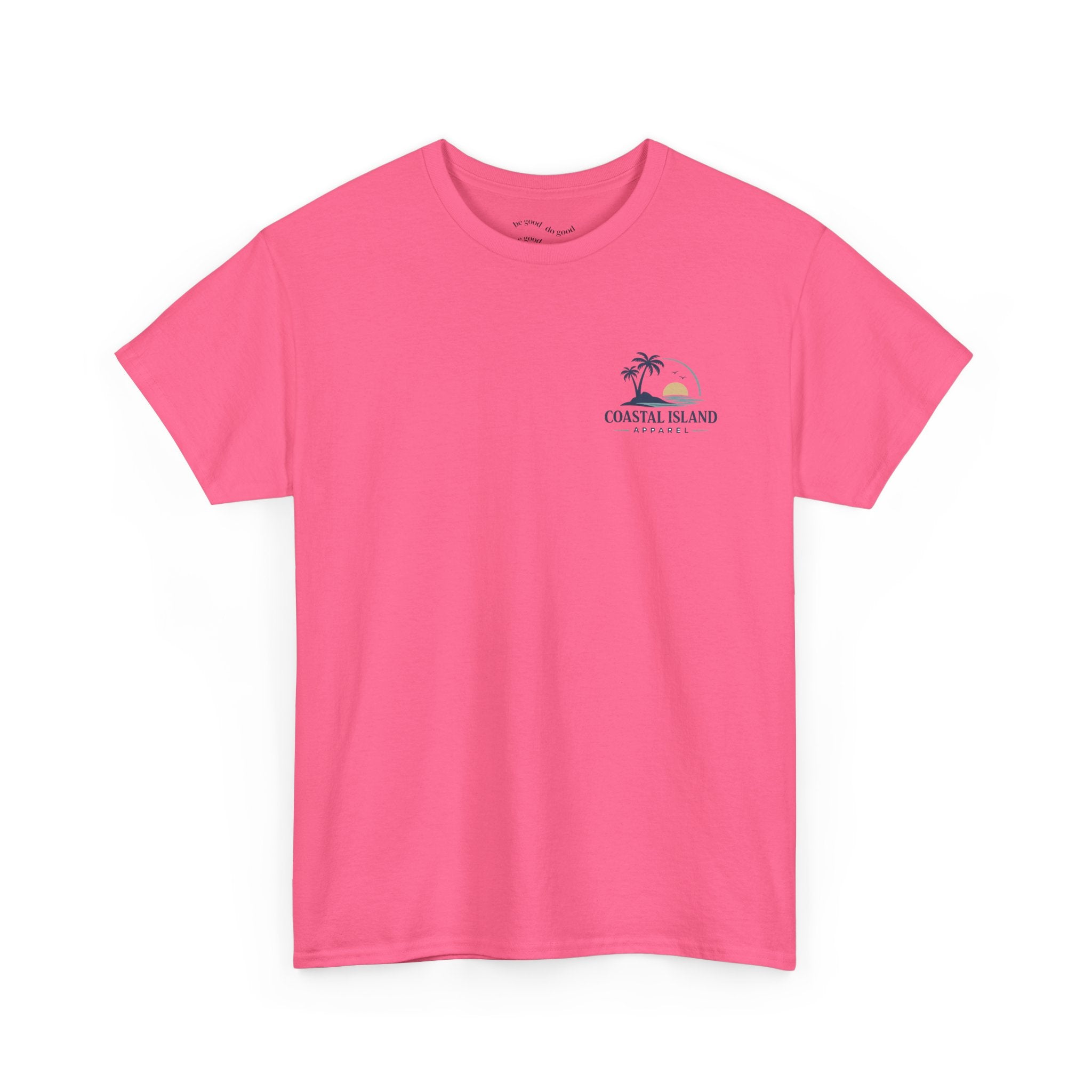 Coastal Island Sunset Beach T-Shirt | Palm Tree Ocean Graphic Tee