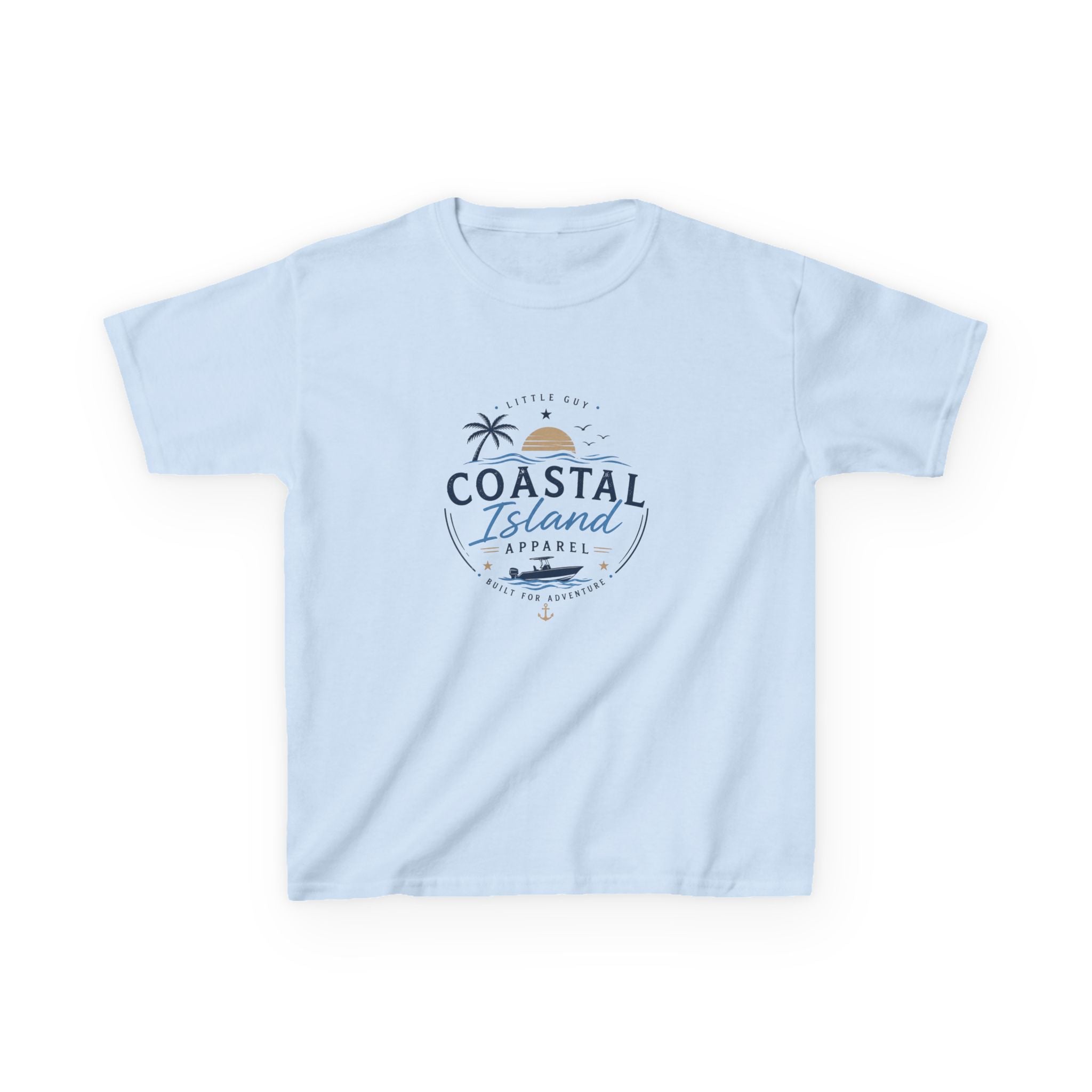 Kids Coastal Island T-Shirt — Beach Palm Tree Tee