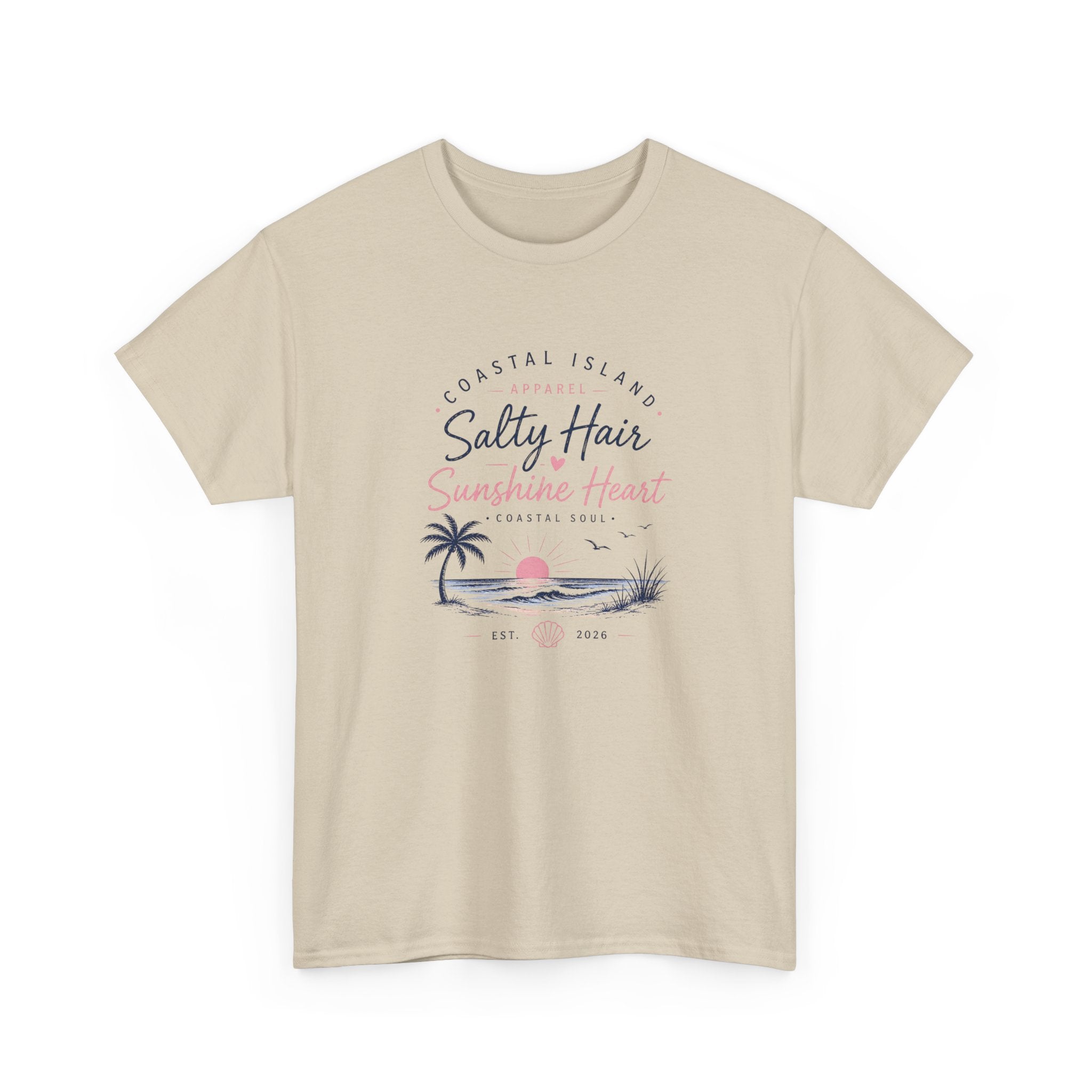 Coastal 'Salty Hair, Sunshine Heart' Women's Beach T‑Shirt