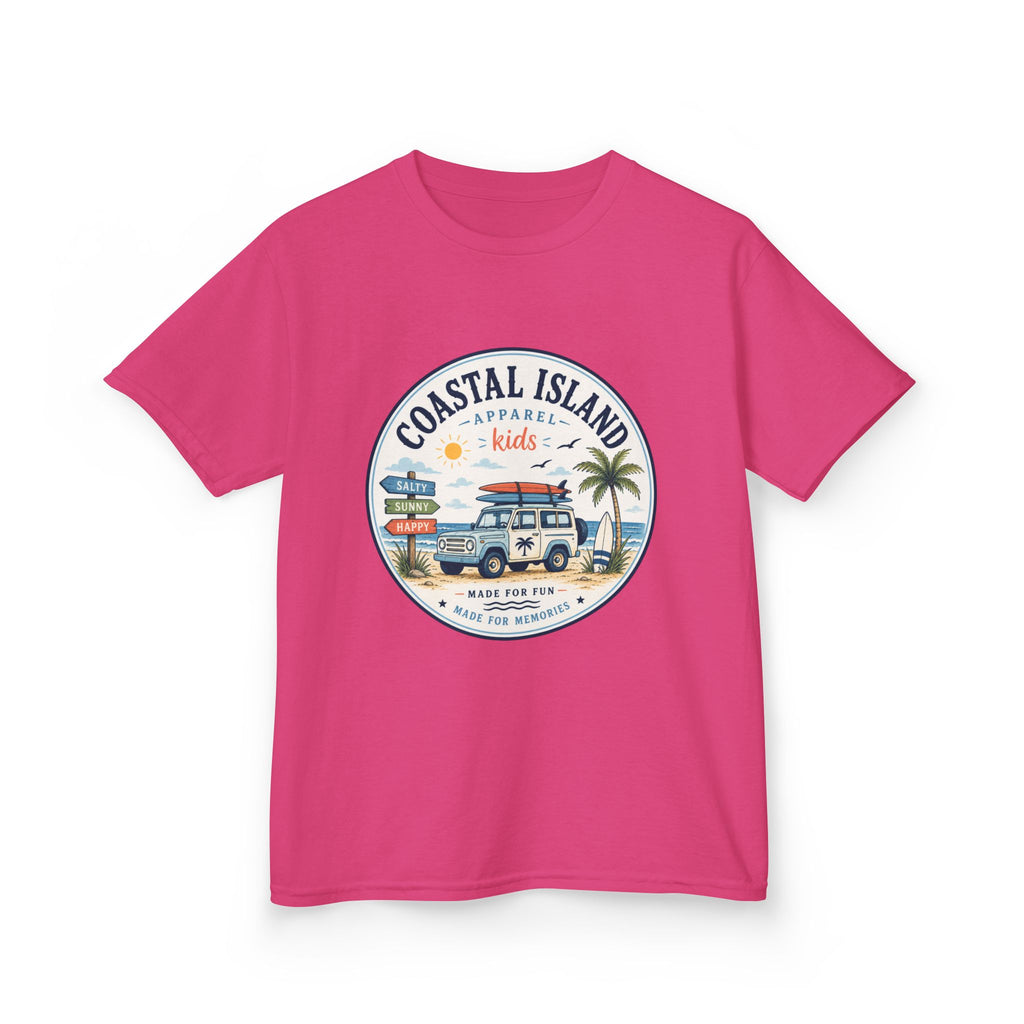 Coastal Island Kids Tee — Vintage Beach Surf Van Graphic