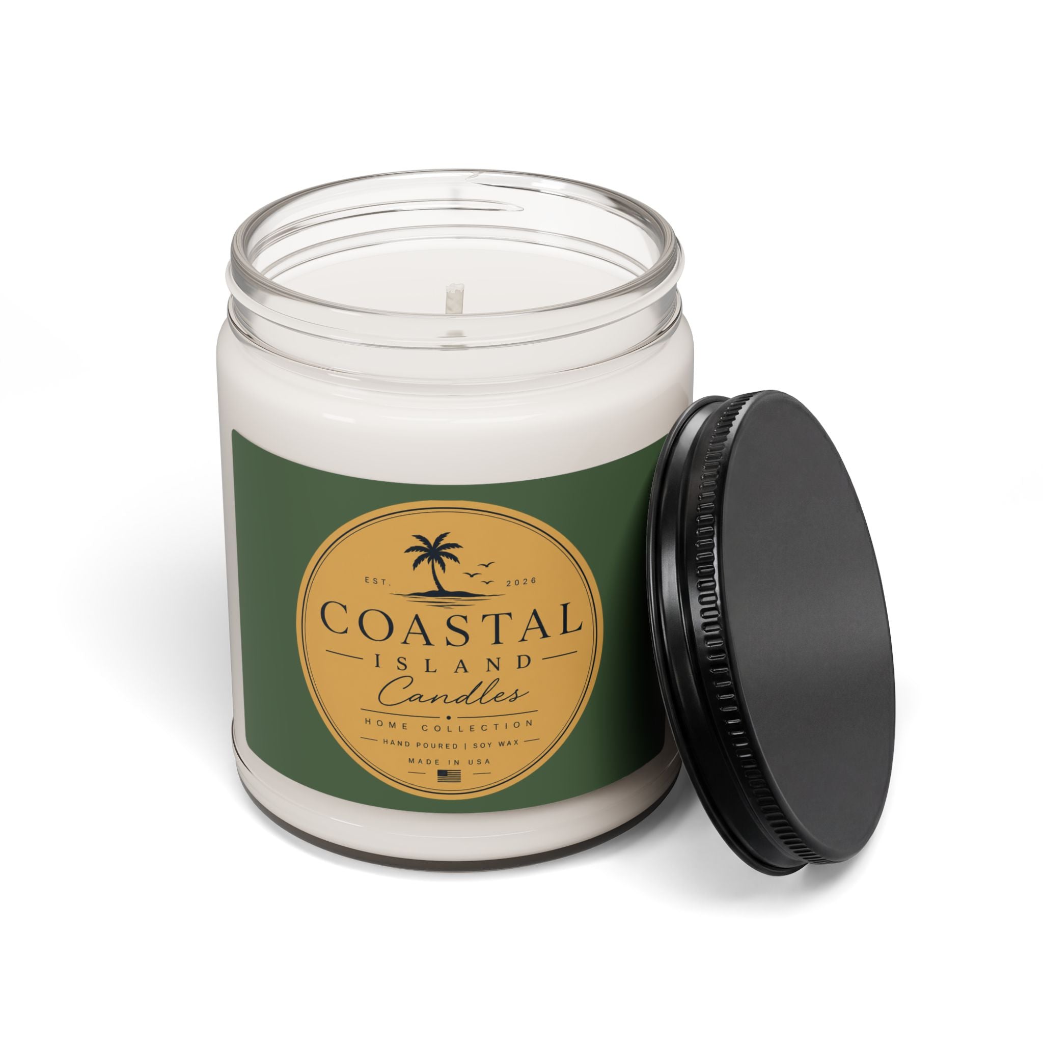 Coastal Island Scented Soy Candle 9oz – Tropical Palm Beach Scent