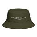 Coastal Island Apparel Bucket Hat - Brown Embroidered Beach Sun Hat