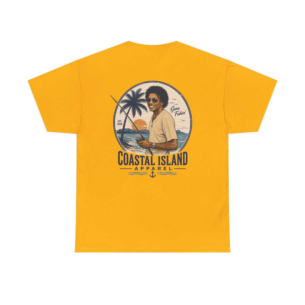 Coastal Island Tee — Vintage Sunset Palm Graphic T-Shirt