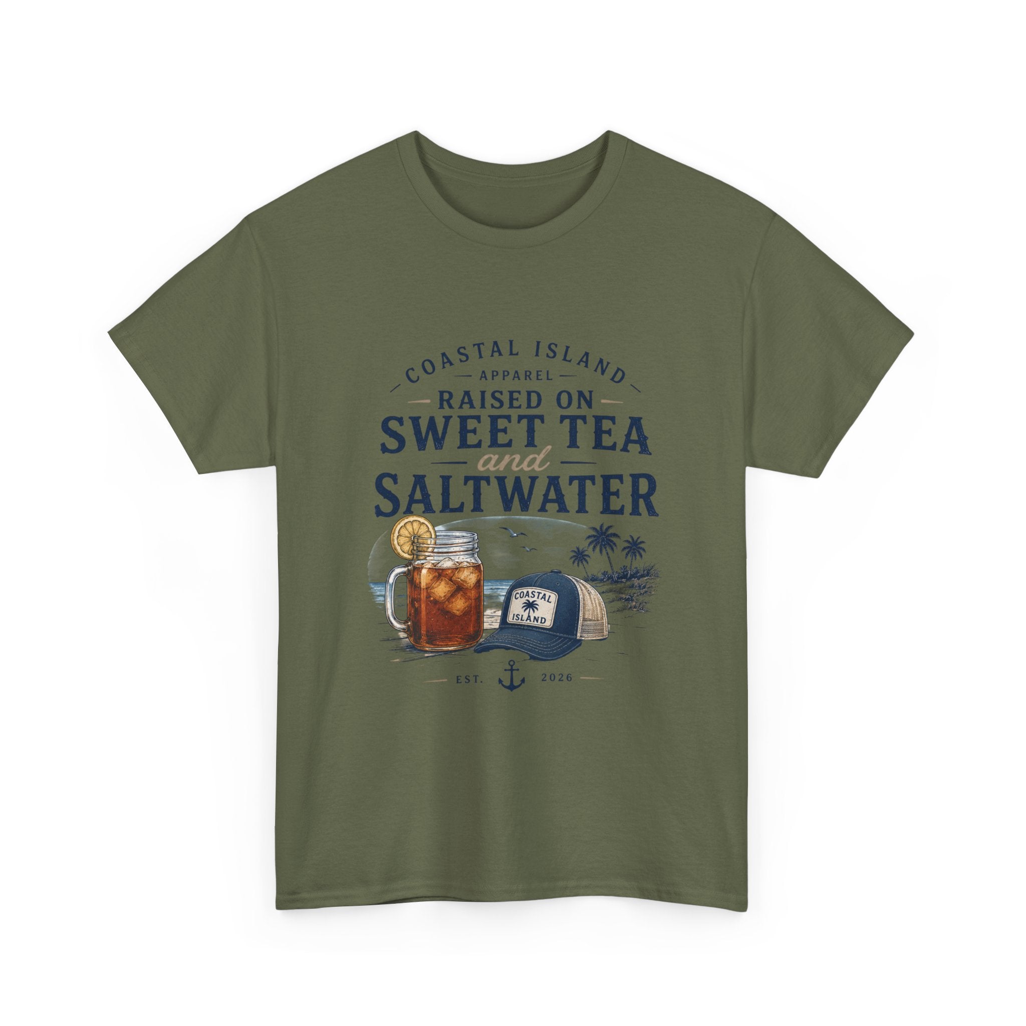 Raised on Sweet Tea and Saltwater T-Shirt — Coastal Island Tee