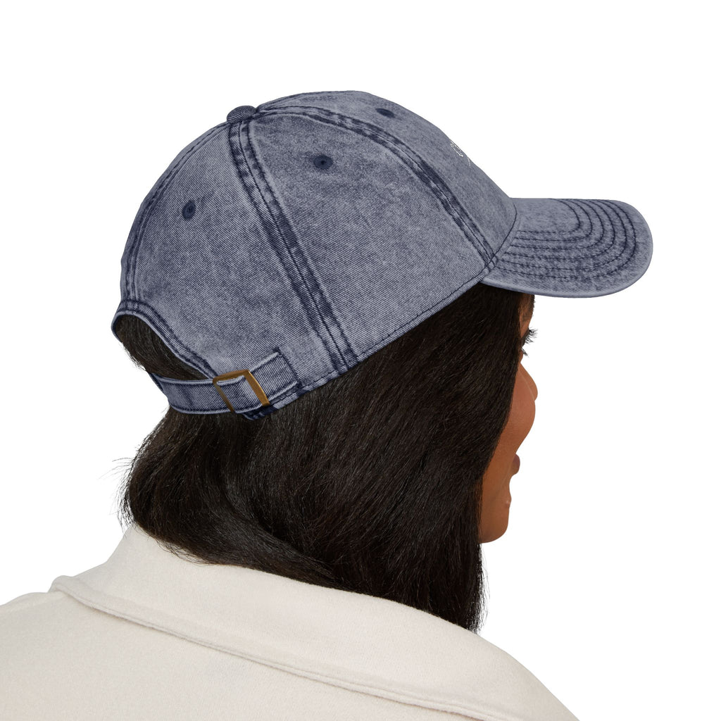 Vintage Embroidered Cap — "Coastal Island" Washed Dad Hat