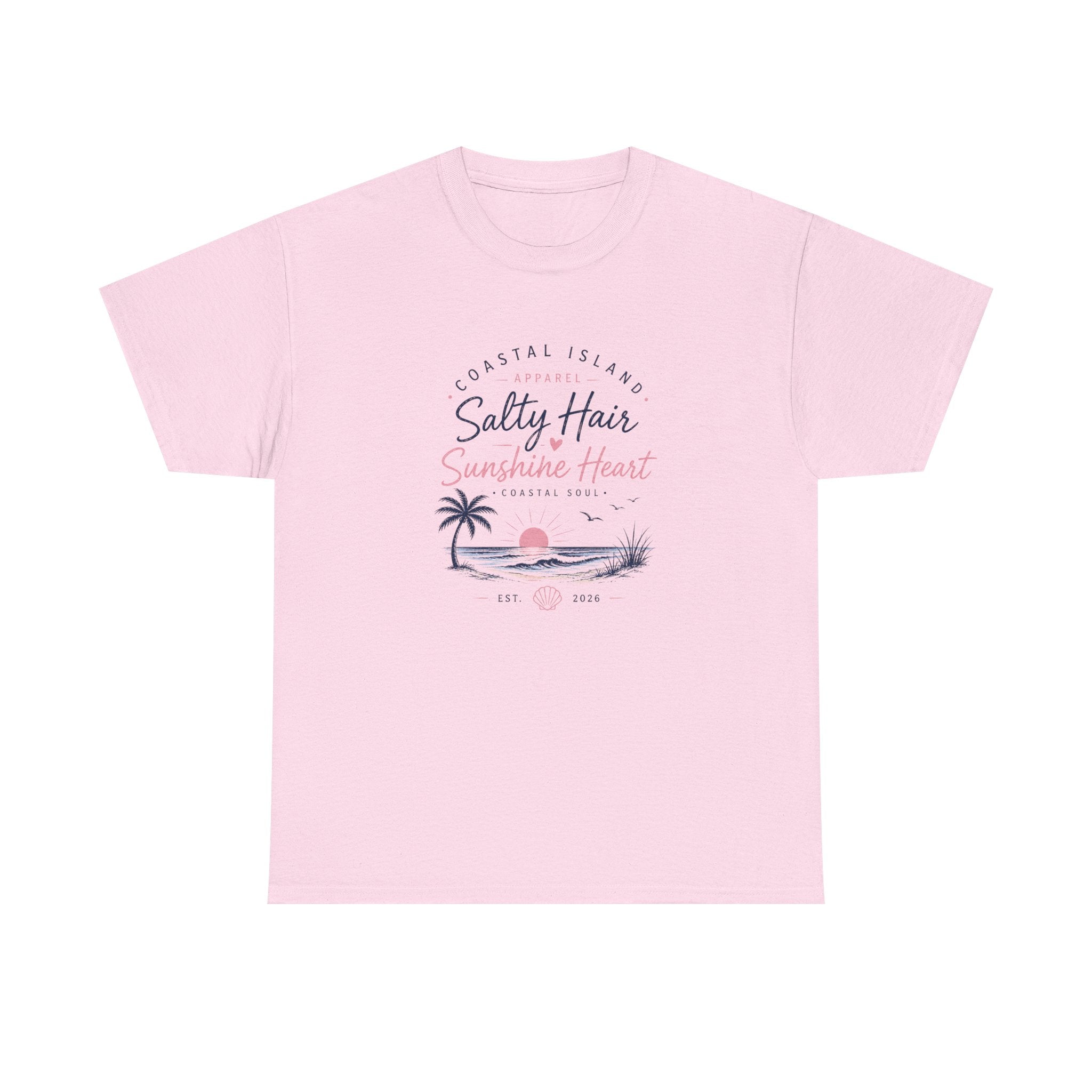 Coastal 'Salty Hair, Sunshine Heart' Women's Beach T‑Shirt