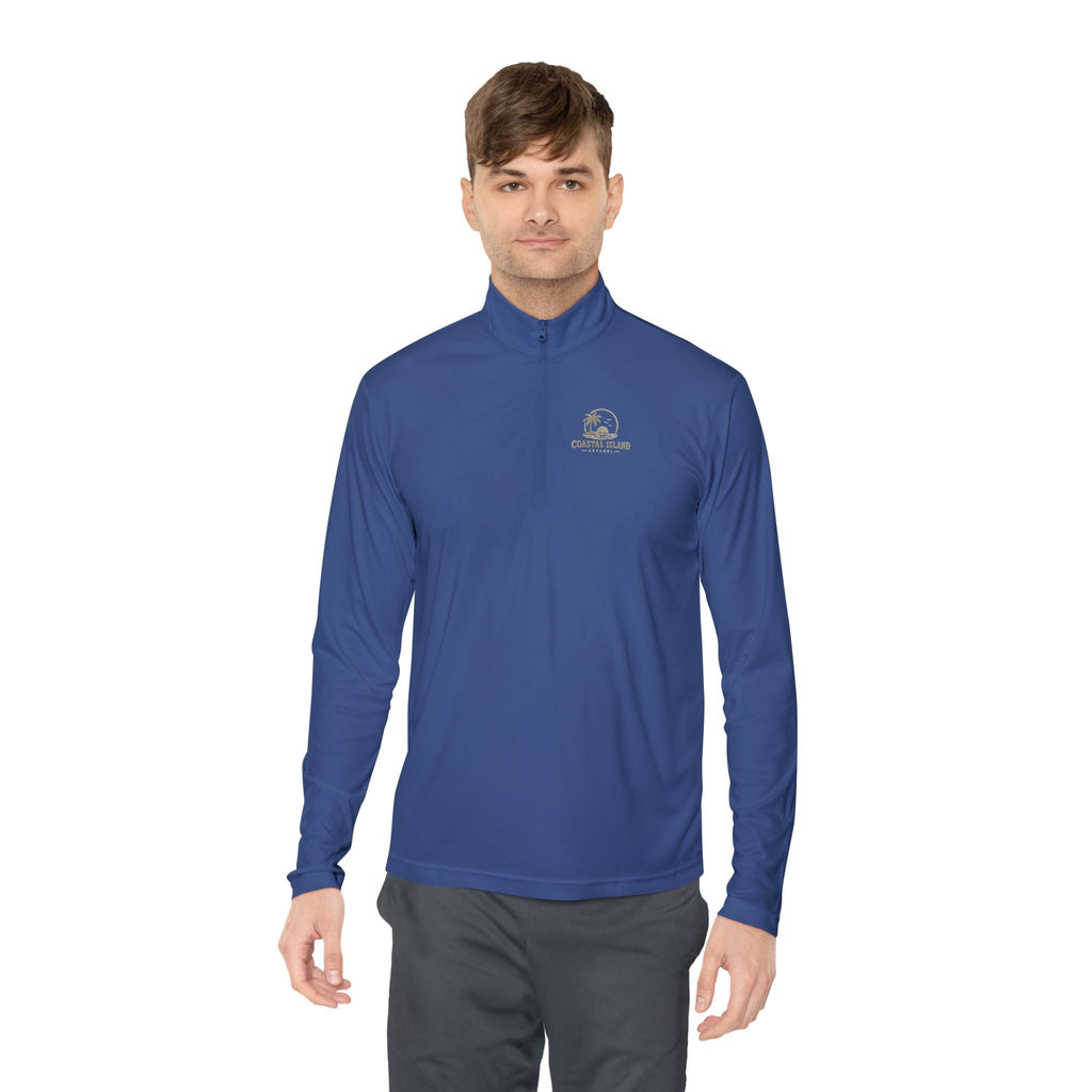 Retro Camper Logo Quarter-Zip Pullover | Small Chest Emblem