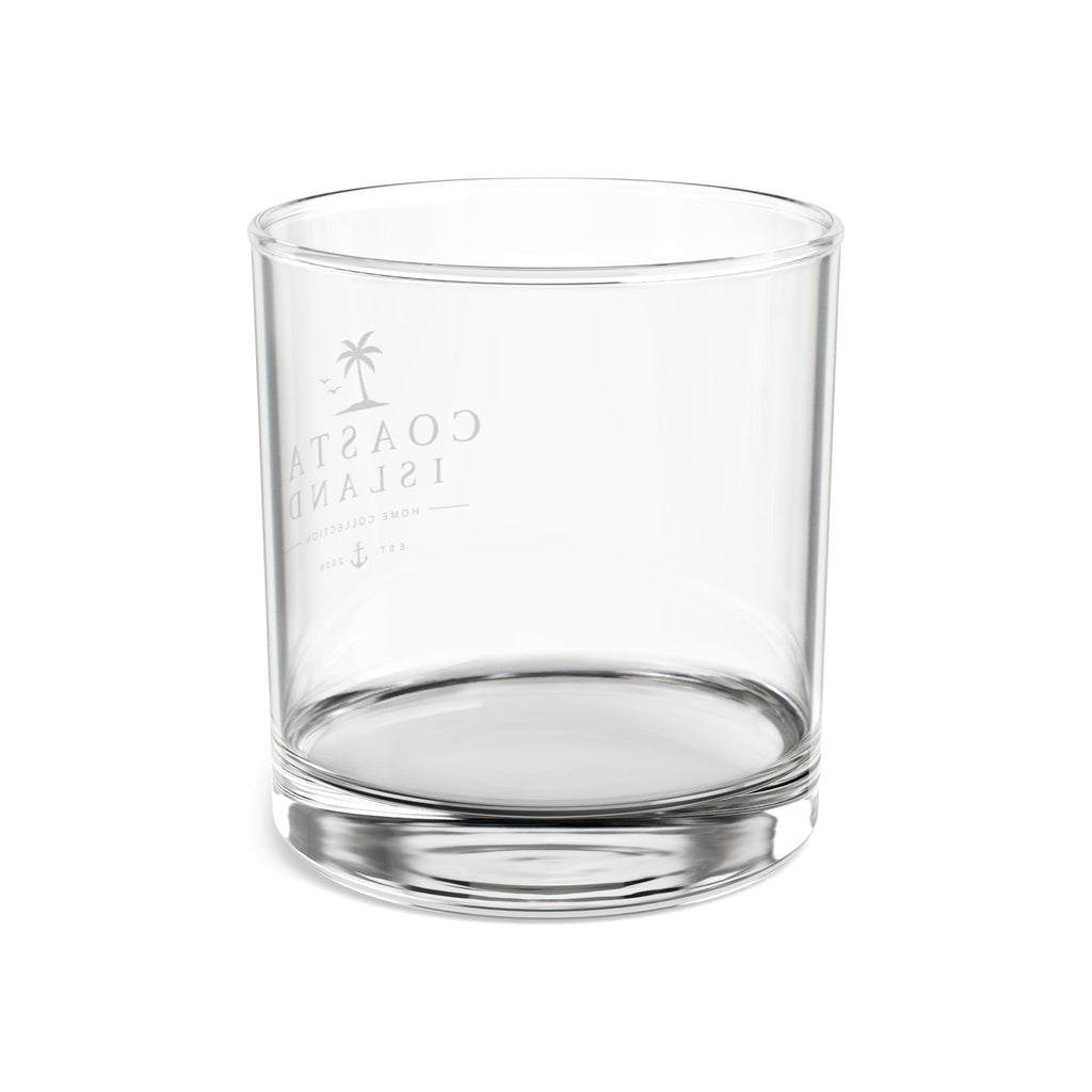Coastal Island 10oz Rocks Glass — Palm Tree Logo Whiskey Tumbler