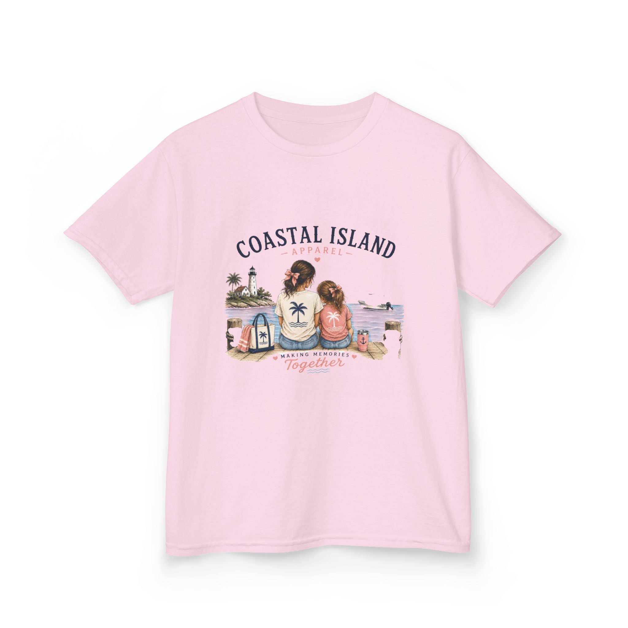 Coastal Island Kids Tee – Mom and Daughter Beach Graphic Shirt
