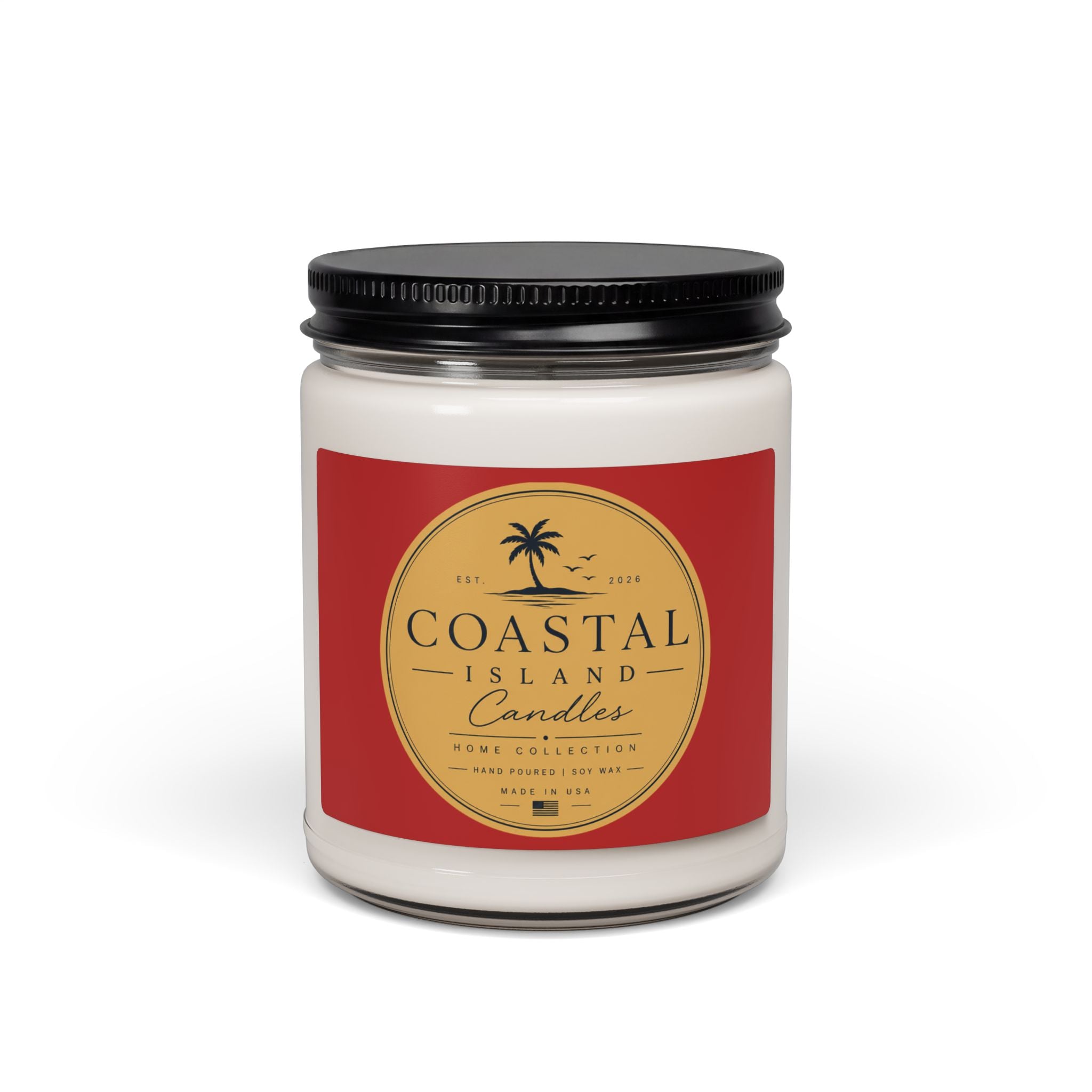 Coastal Island Scented Soy Candle 9oz – Tropical Palm Beach Scent