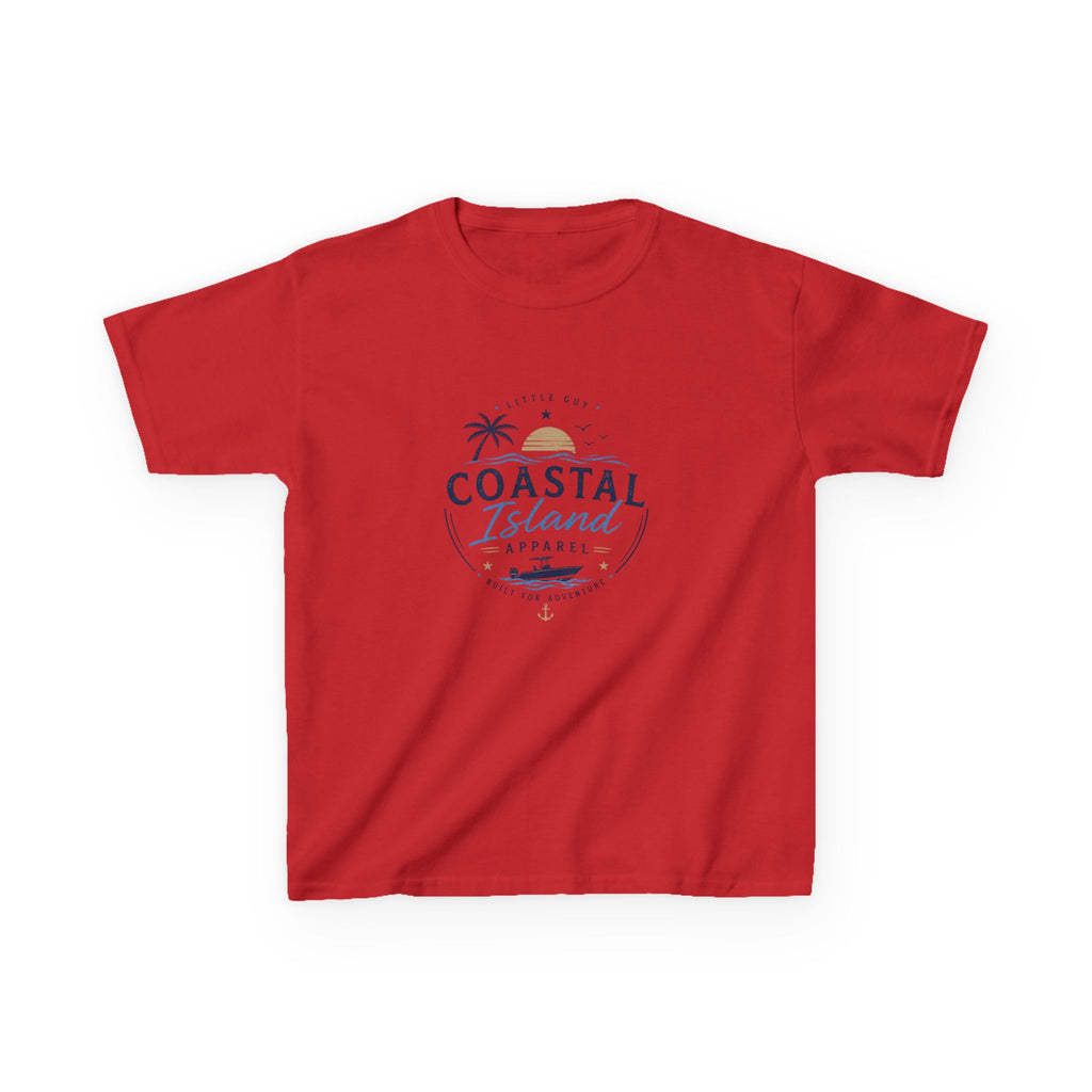 Kids Coastal Island T-Shirt — Beach Palm Tree Tee
