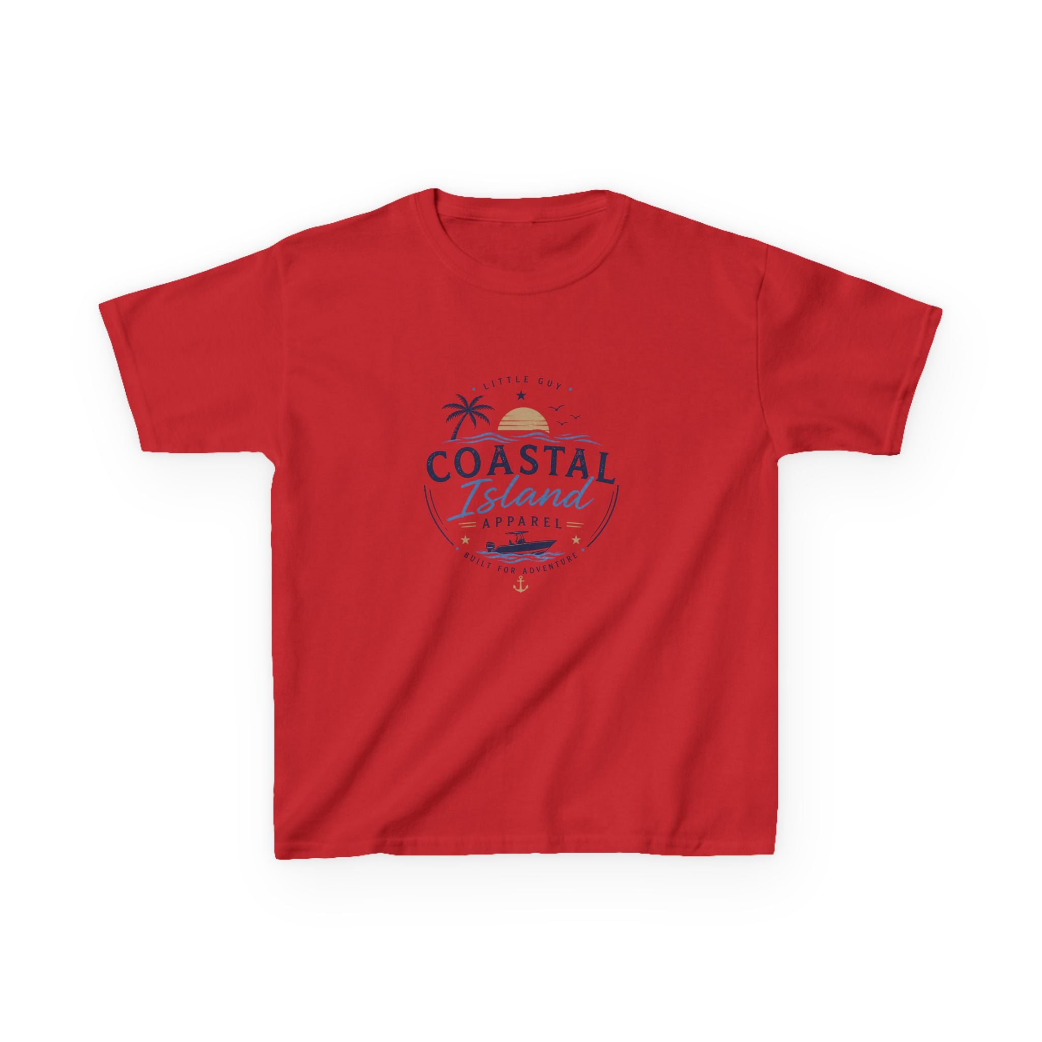 Kids Coastal Island T-Shirt — Beach Palm Tree Tee