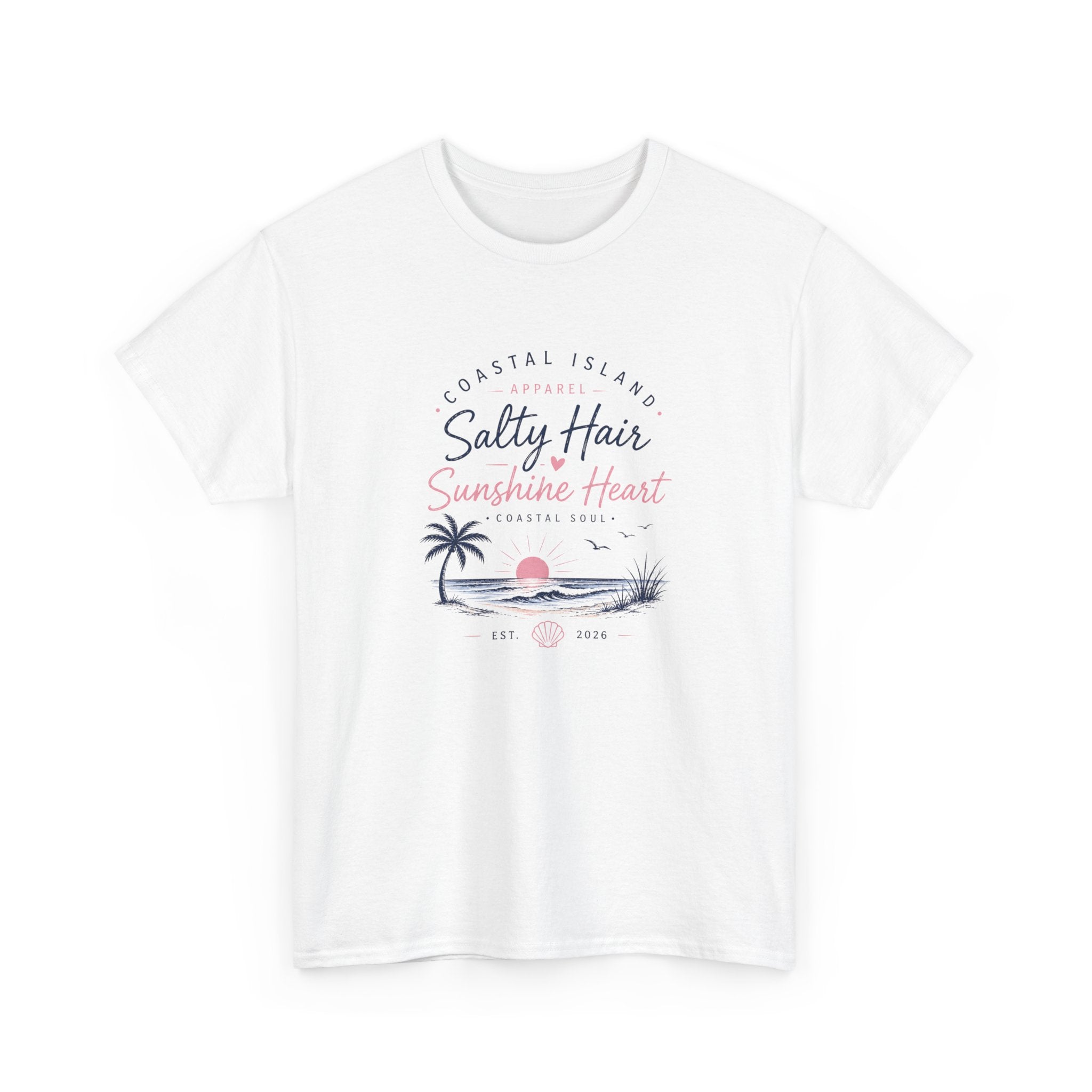 Coastal 'Salty Hair, Sunshine Heart' Women's Beach T‑Shirt