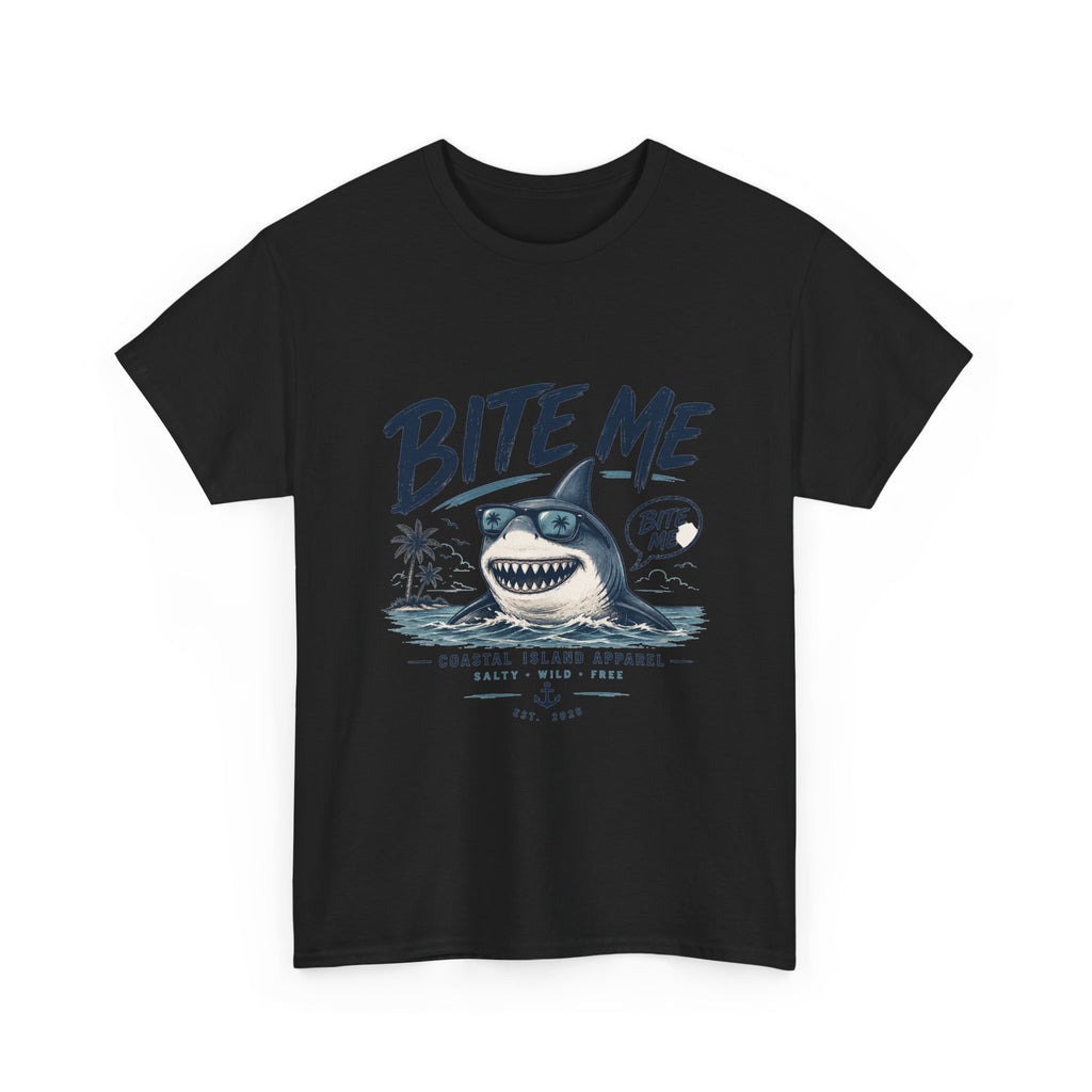 Bite Me Shark Tee — Coastal Island Graphic T-Shirt