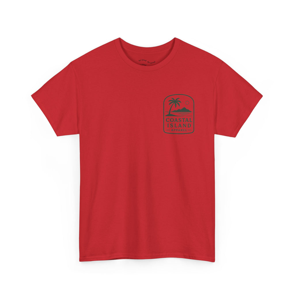 Coastal Island Retriever Logo Tee | Dog Sunset Beach Shirt