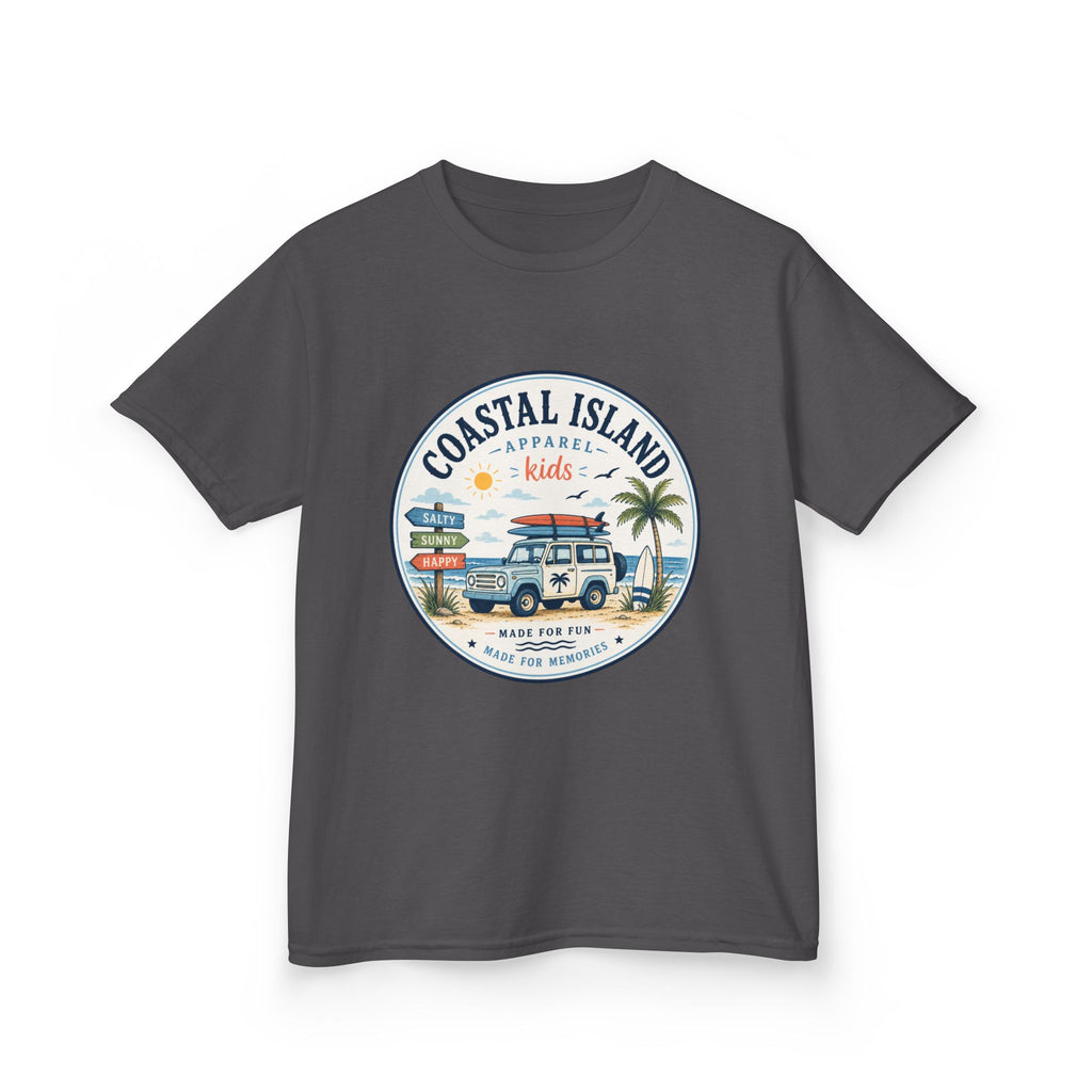 Coastal Island Kids Tee — Vintage Beach Surf Van Graphic