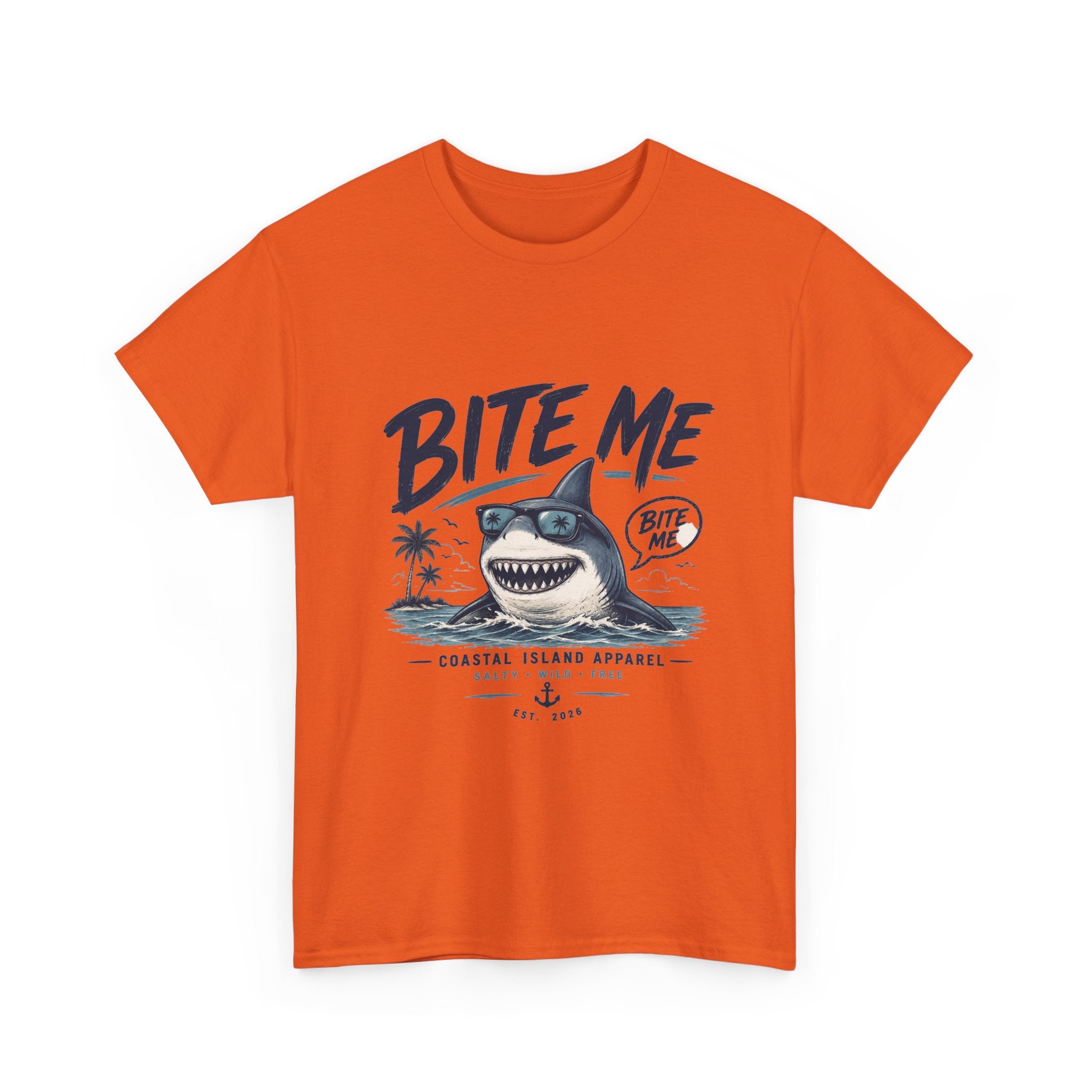 Bite Me Shark Tee — Coastal Island Graphic T-Shirt