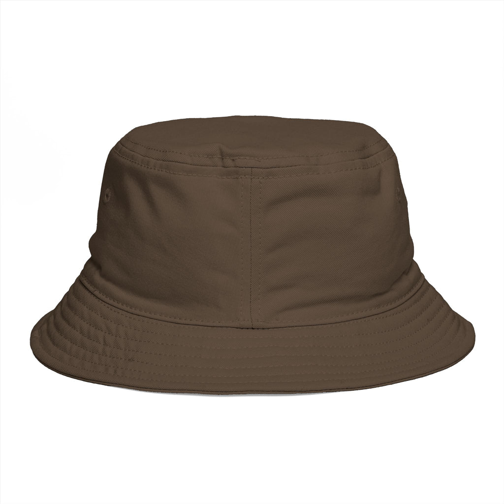 Coastal Island Apparel Bucket Hat - Brown Embroidered Beach Sun Hat