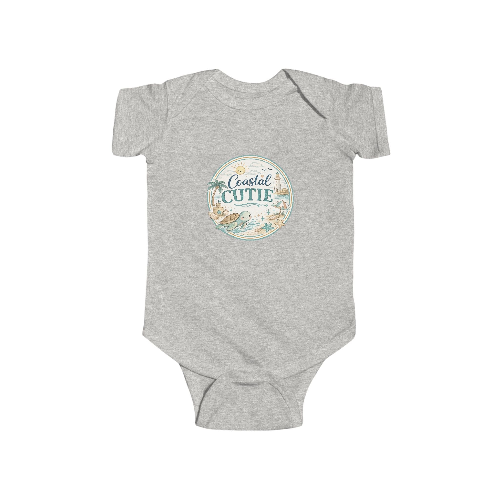 Coastal Cutie Infant Bodysuit - Ocean Seashell Baby Onesie