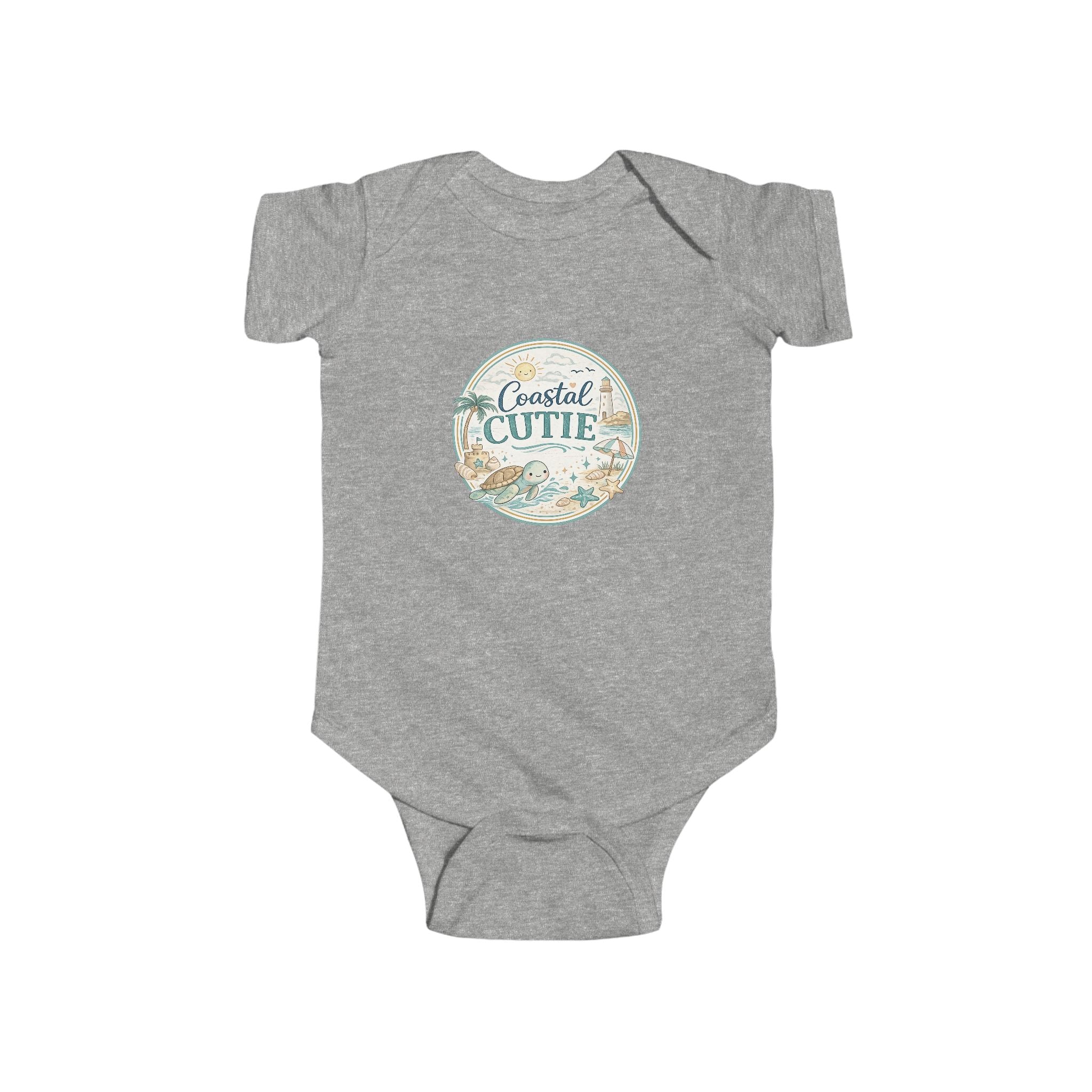Coastal Cutie Infant Bodysuit - Ocean Seashell Baby Onesie