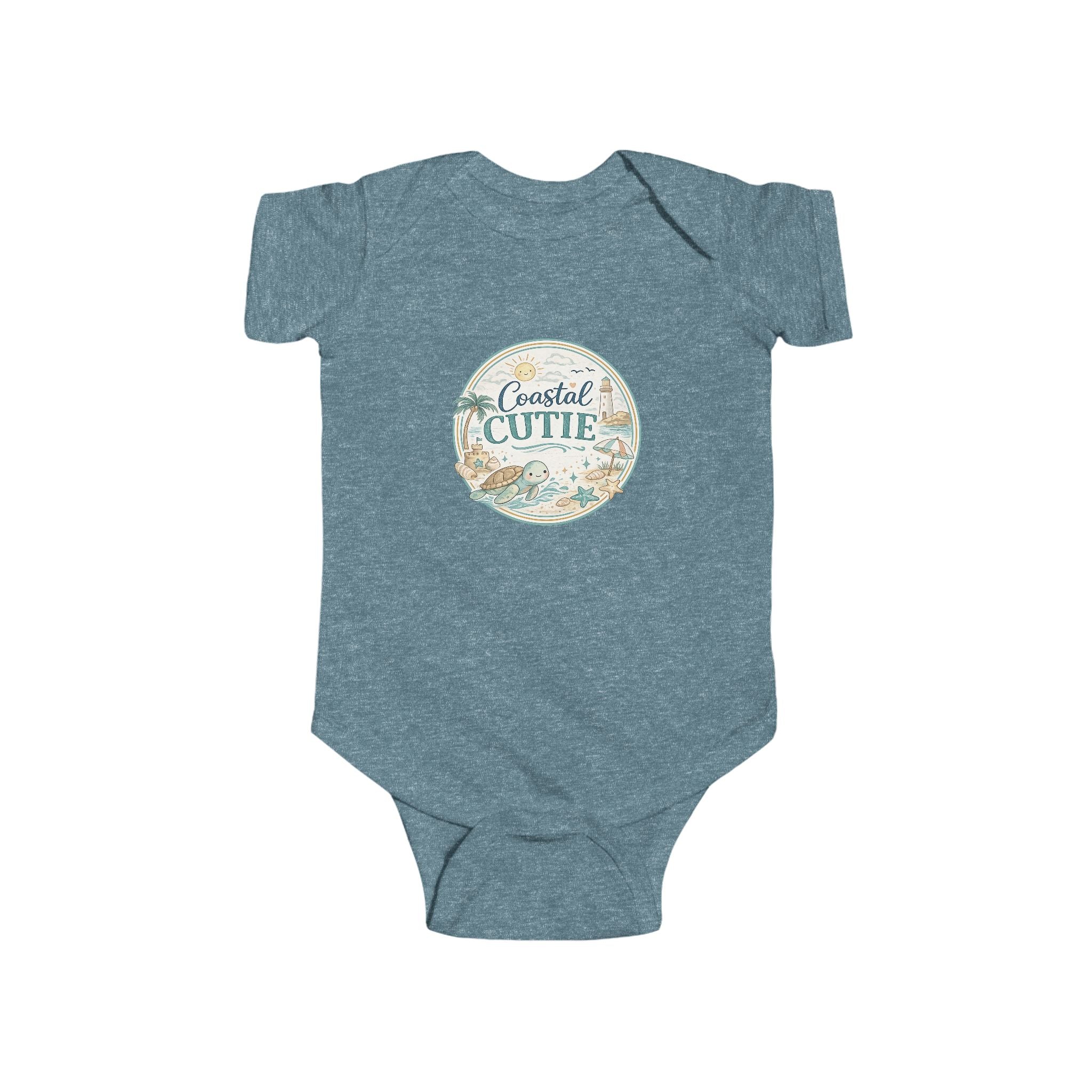 Coastal Cutie Infant Bodysuit - Ocean Seashell Baby Onesie