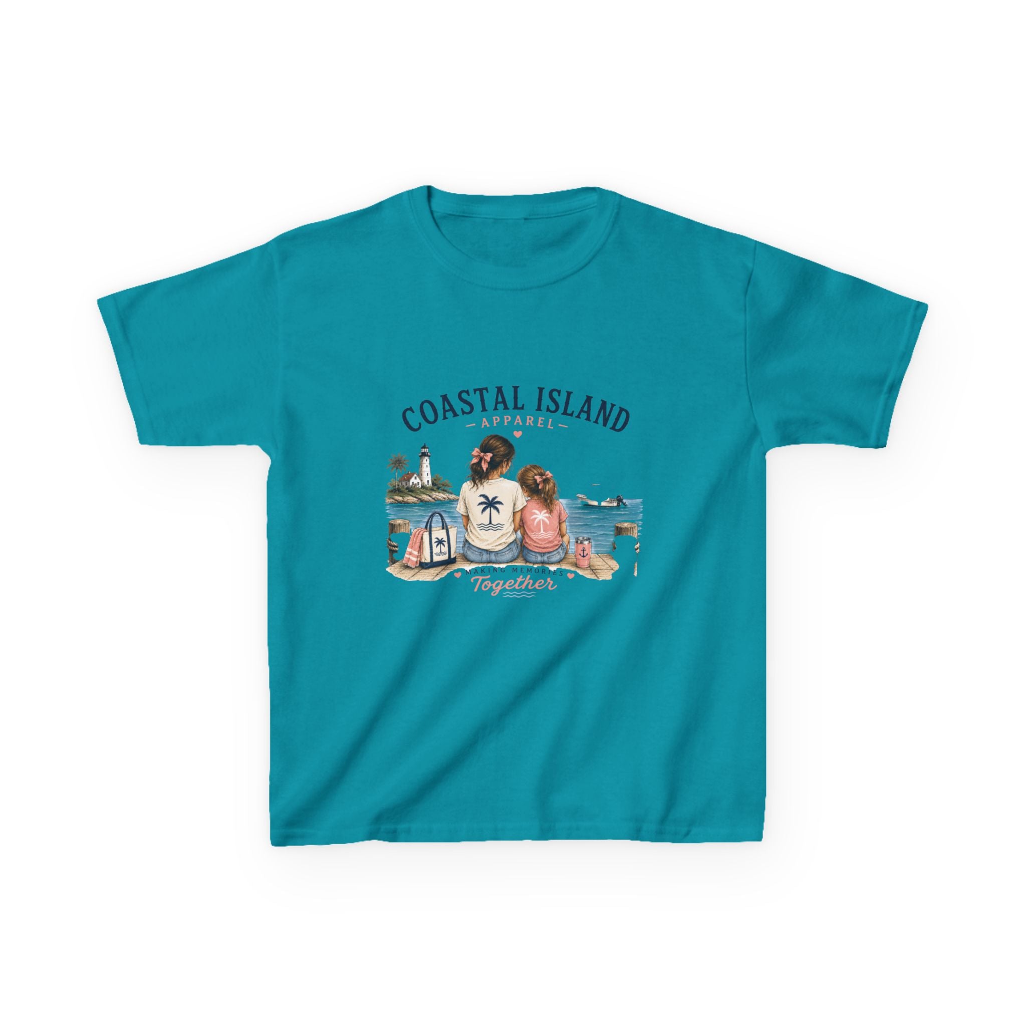 Coastal Island Kids Tee – Mom and Daughter Beach Graphic Shirt
