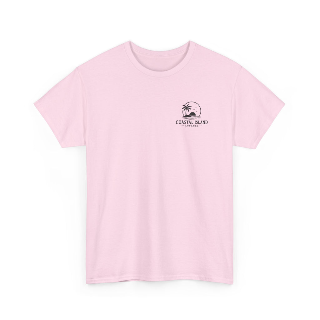 Coastal Island Tee — Vintage Sunset Palm Graphic T-Shirt