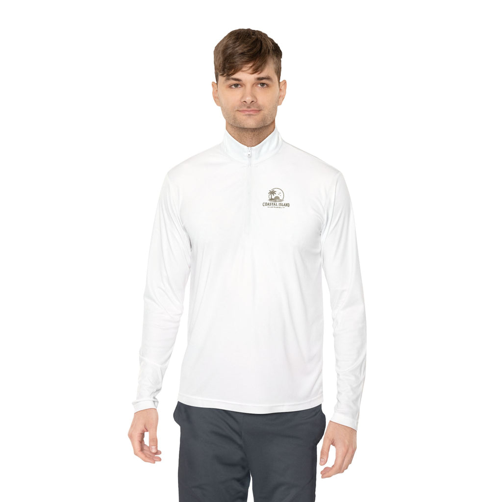 Retro Camper Logo Quarter-Zip Pullover | Small Chest Emblem