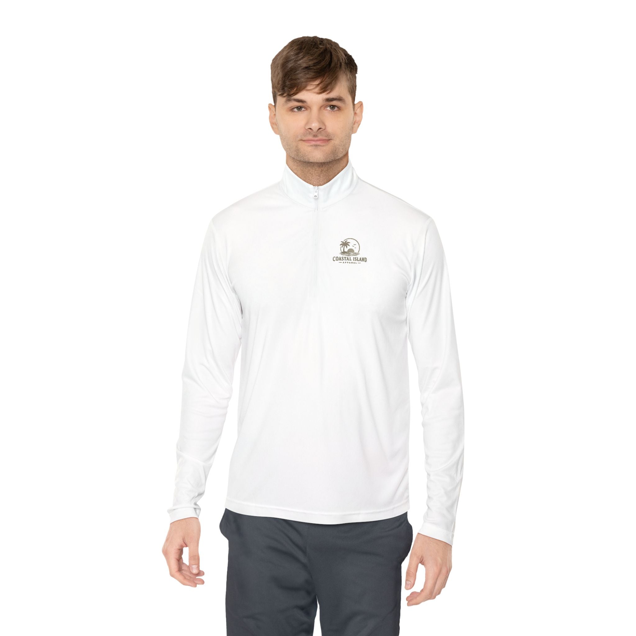 Retro Camper Logo Quarter-Zip Pullover | Small Chest Emblem