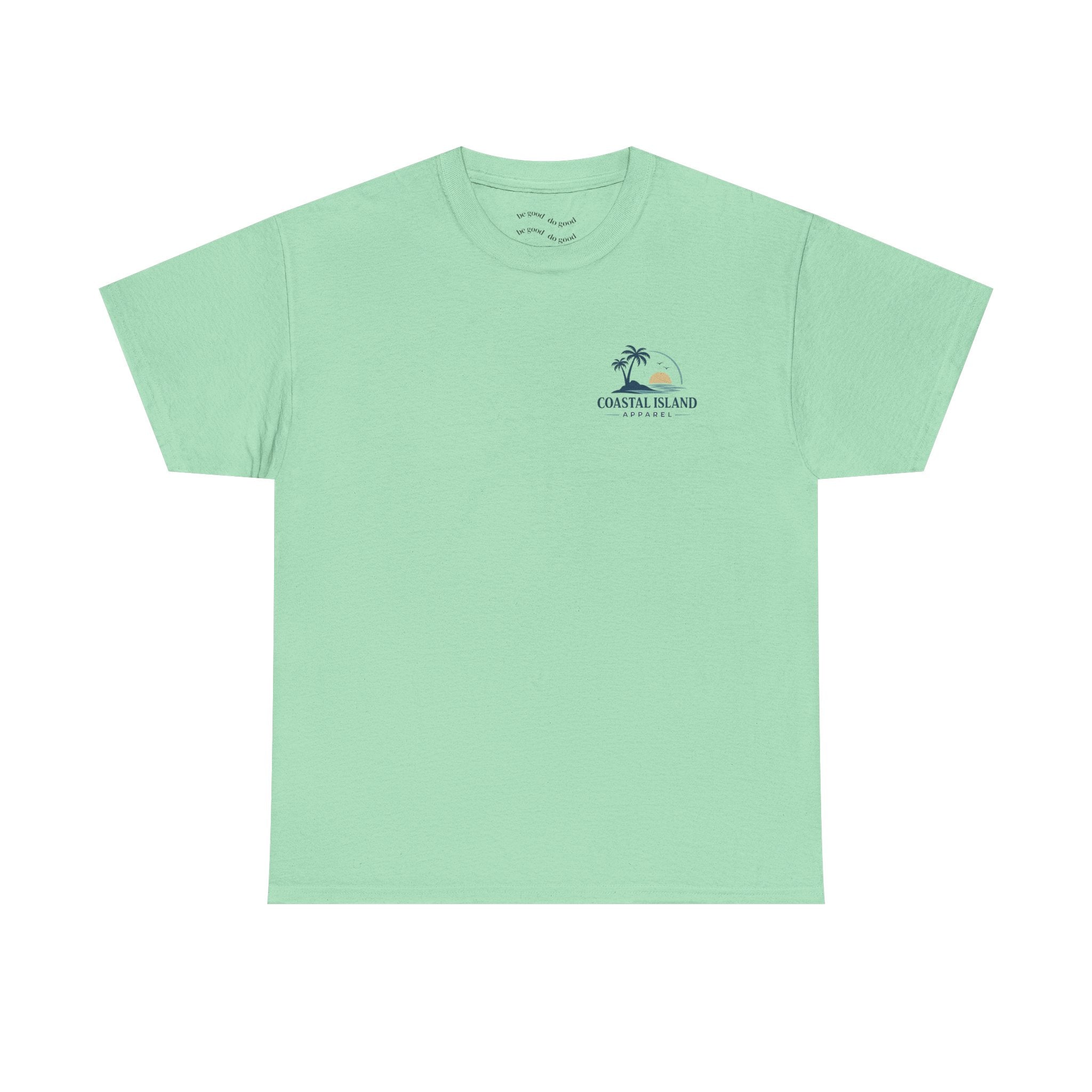 Coastal Island Sunset Beach T-Shirt | Palm Tree Ocean Graphic Tee