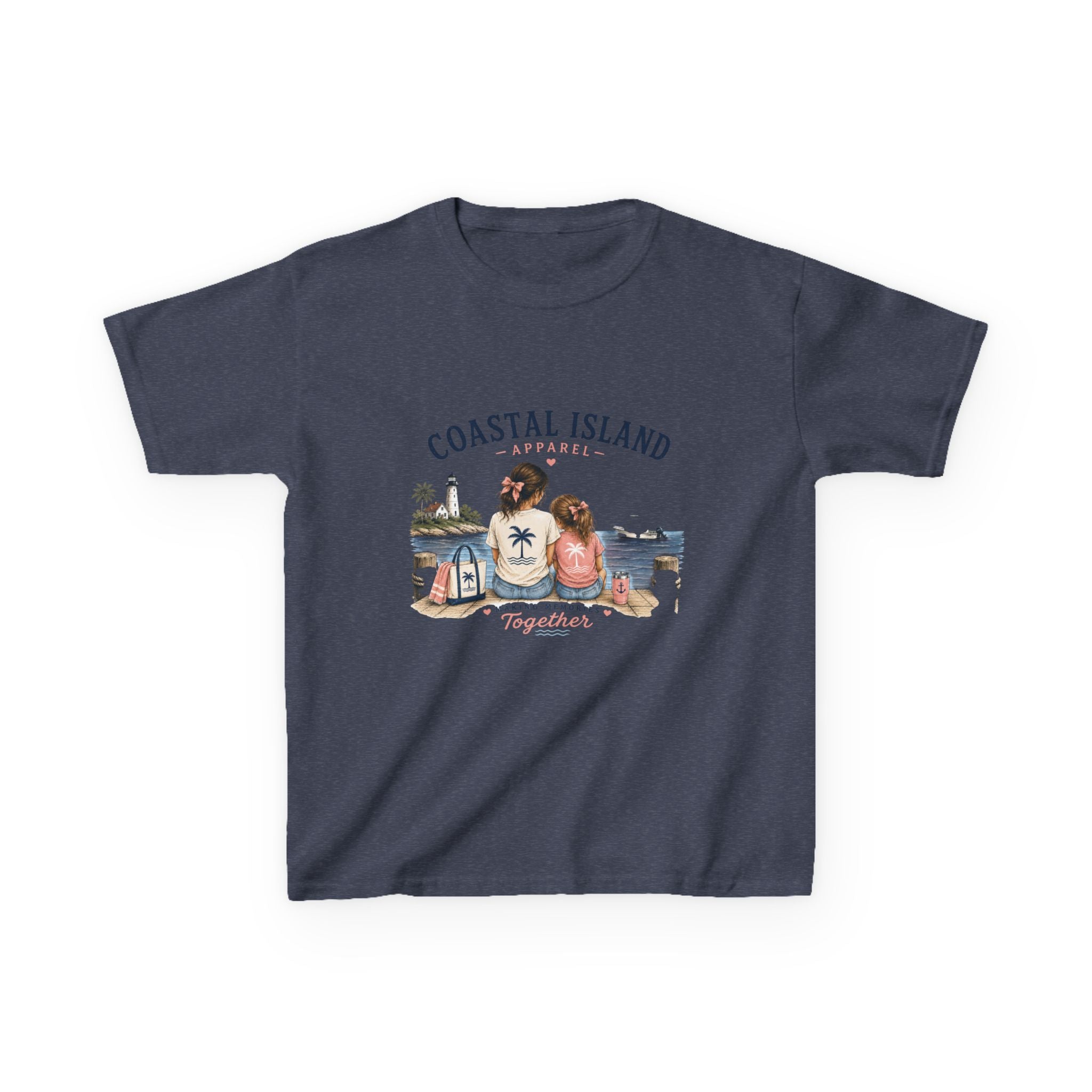 Coastal Island Kids Tee – Mom and Daughter Beach Graphic Shirt