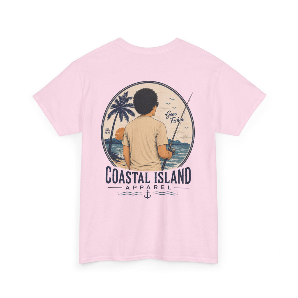Unisex Heavy Cotton Tee- Guy Fishing