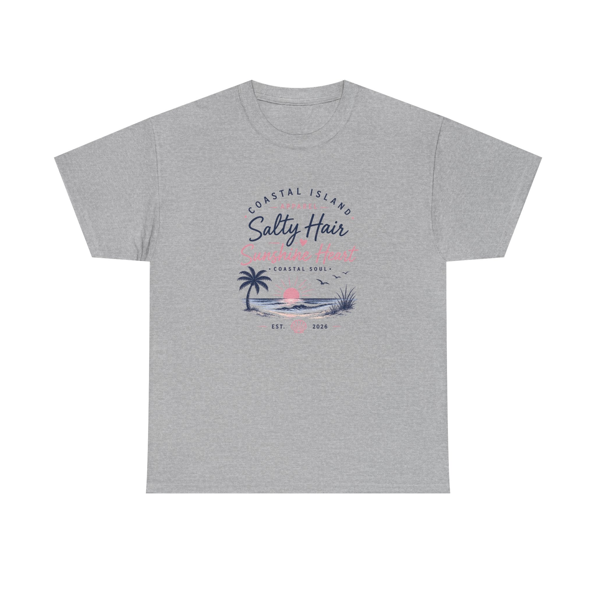Coastal 'Salty Hair, Sunshine Heart' Women's Beach T‑Shirt