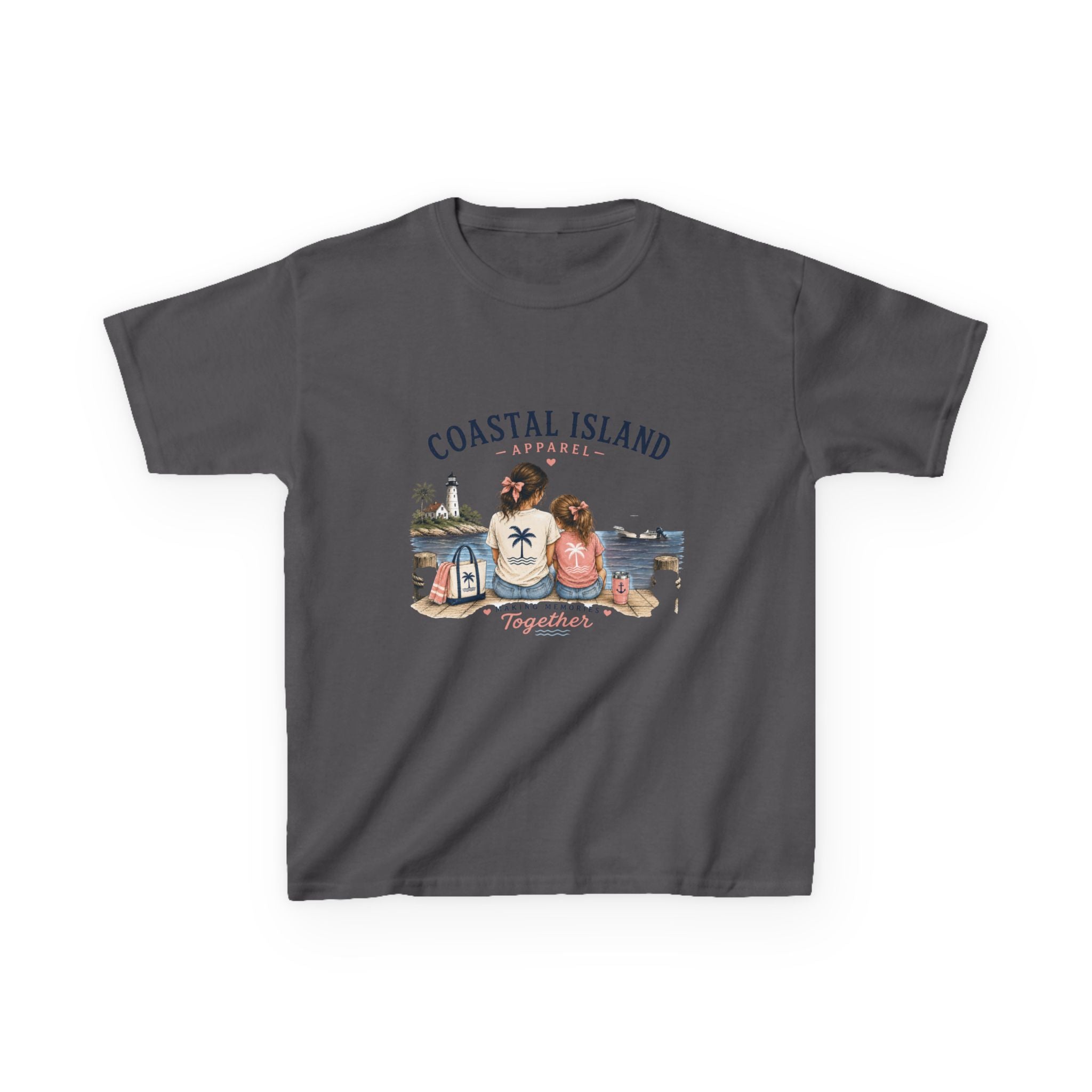 Coastal Island Kids Tee – Mom and Daughter Beach Graphic Shirt