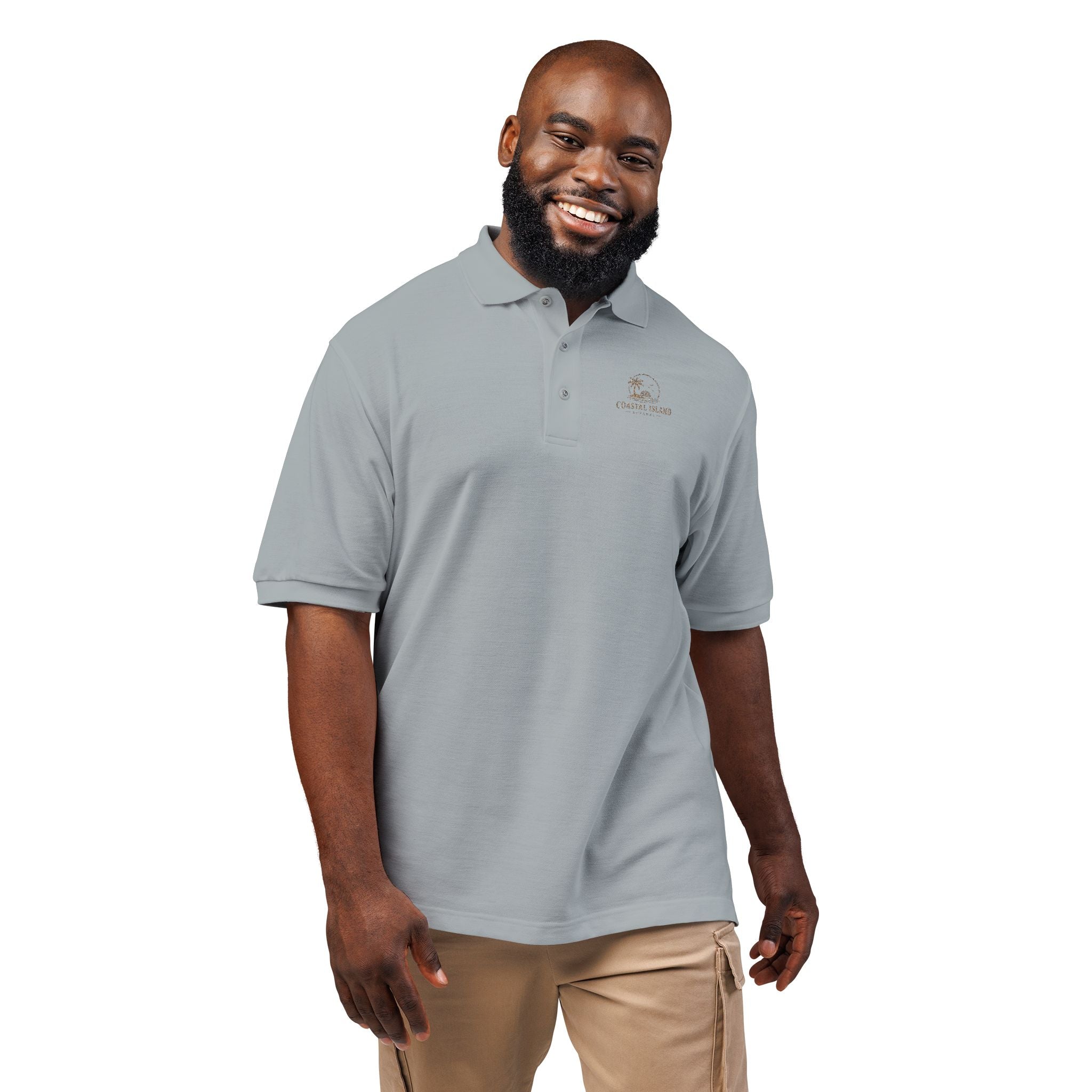 Embroidered Floral Polo Shirt — Subtle Chest Bloom Logo