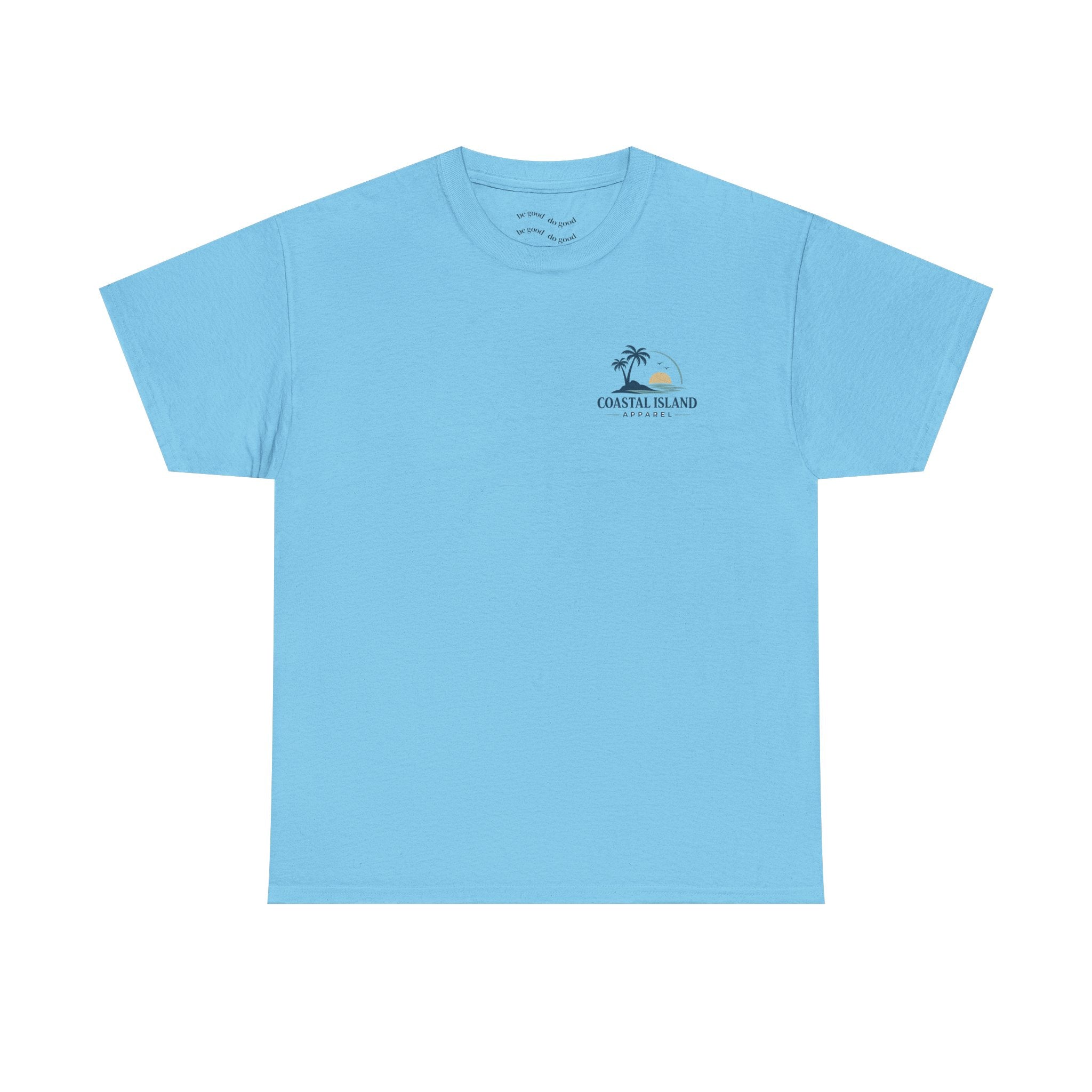 Coastal Island Sunset Beach T-Shirt | Palm Tree Ocean Graphic Tee